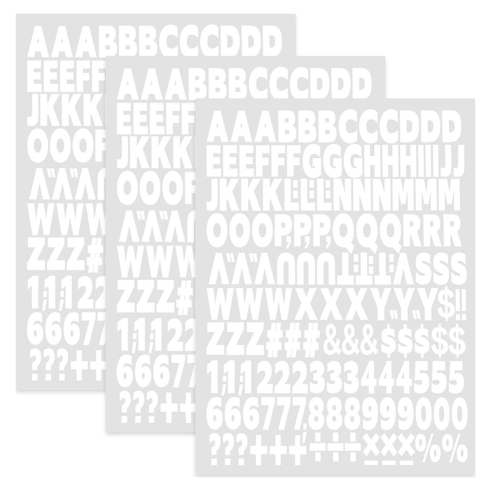 3 Hojas Letras y Números Transferencia Calor DIVINA VITAE 2.54 cm