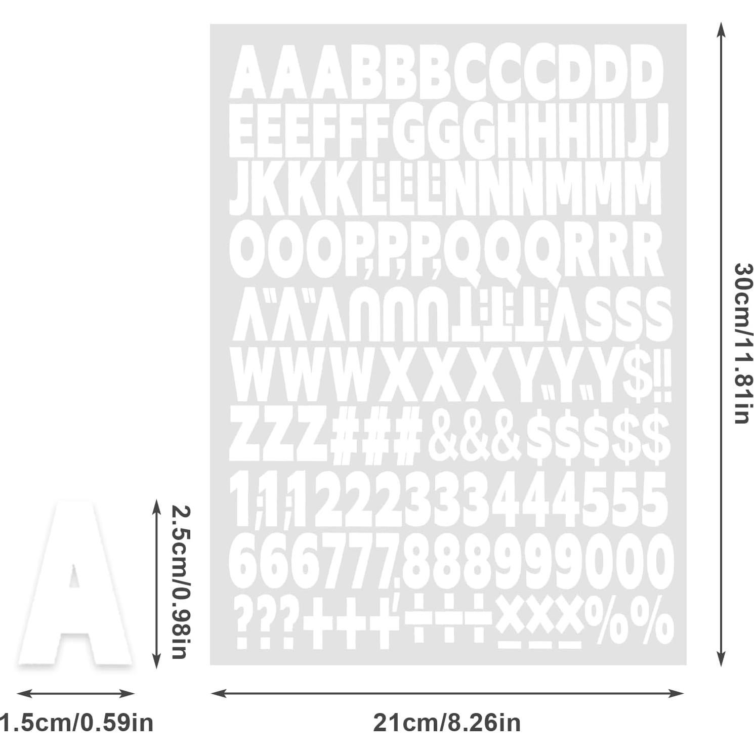 3 Hojas Letras y Números Transferencia Calor DIVINA VITAE 2.54 cm