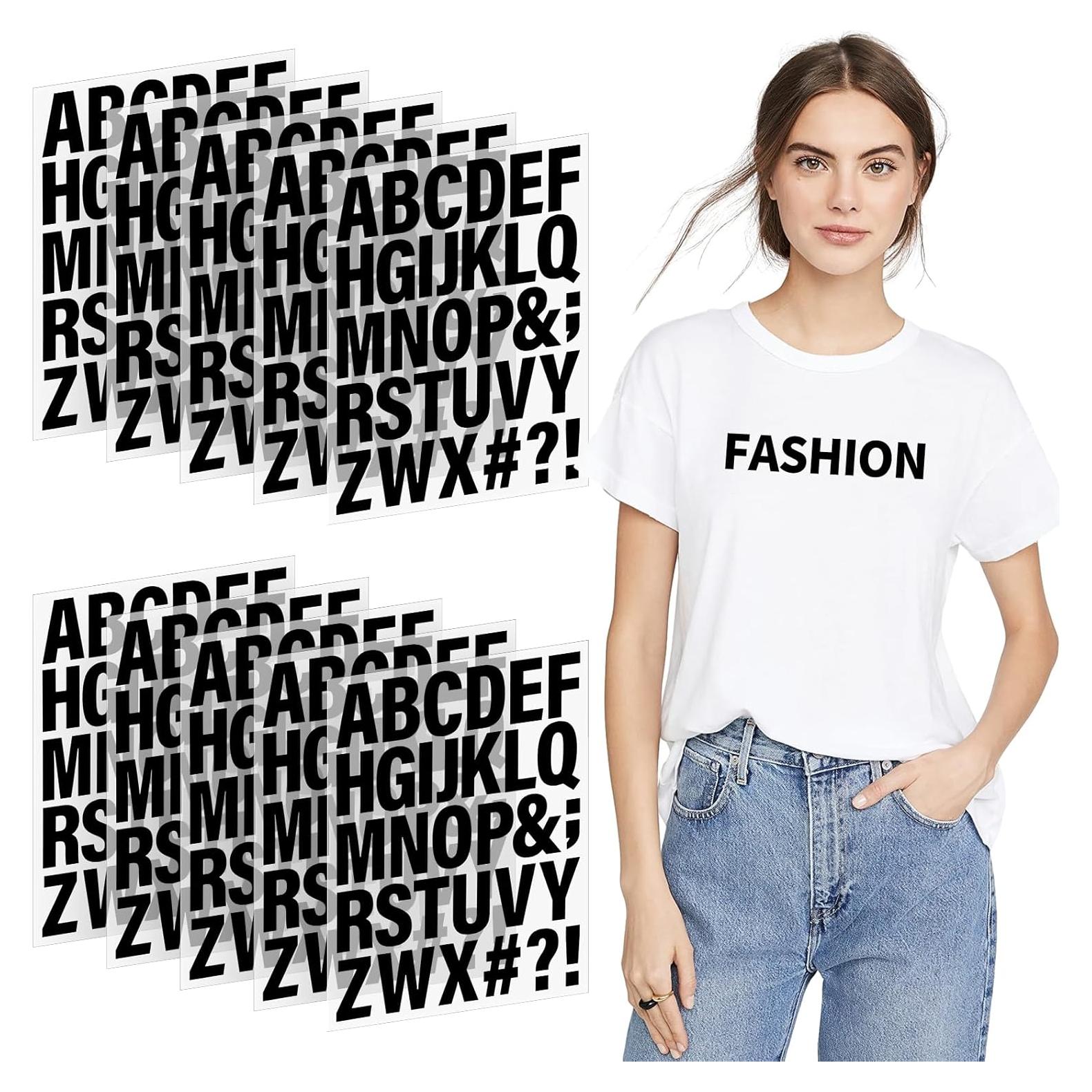 310 Letras de Planchar Negras LifeisLuck 1.6" (4.06 cm) DIY