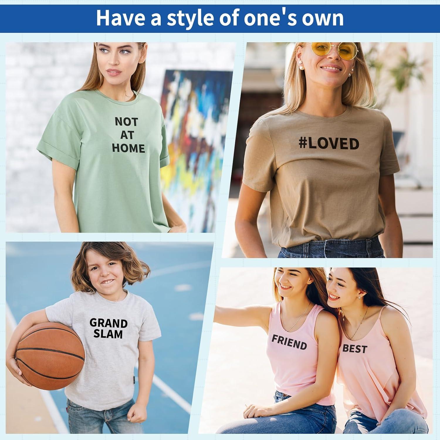 310 Letras de Planchar Negras LifeisLuck 1.6" (4.06 cm) DIY