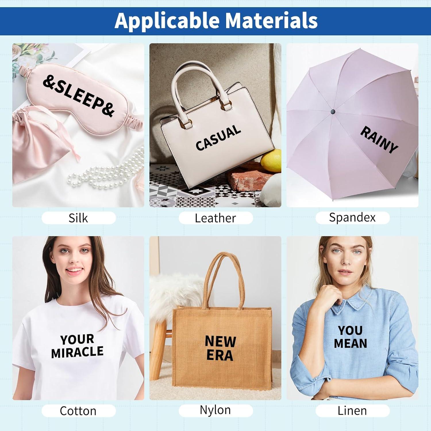 310 Letras de Planchar Negras LifeisLuck 1.6" (4.06 cm) DIY