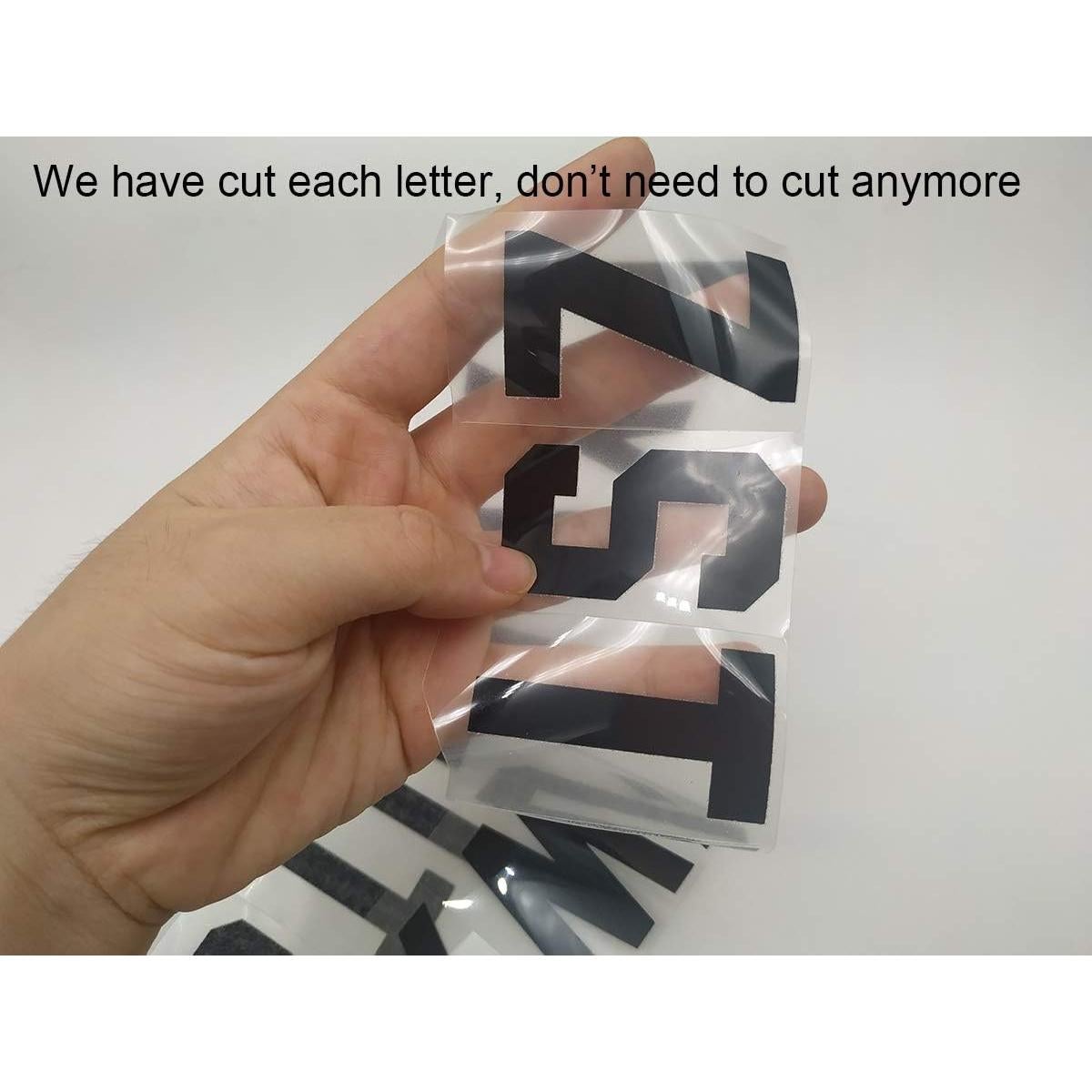 78 Letras Transferibles de Calor Fanbay 5.08 cm Negro