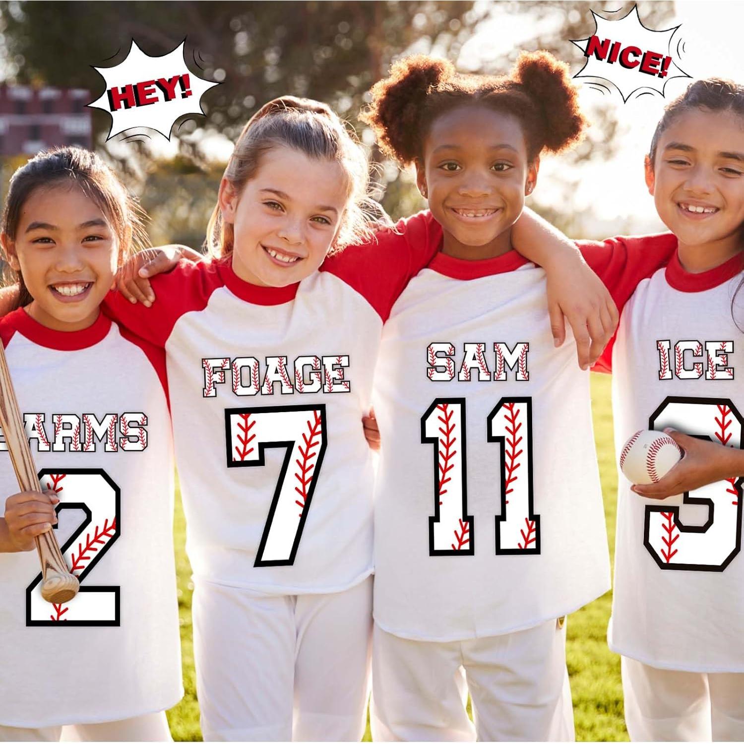 Juego de Parches de Béisbol Juinte 148 Pcs Letras y Números