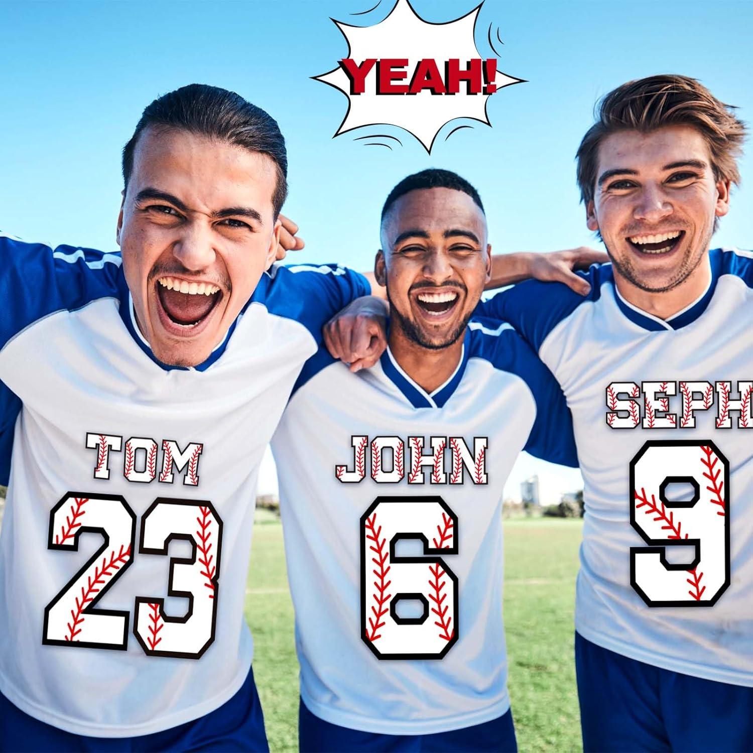 Juego de Parches de Béisbol Juinte 148 Pcs Letras y Números