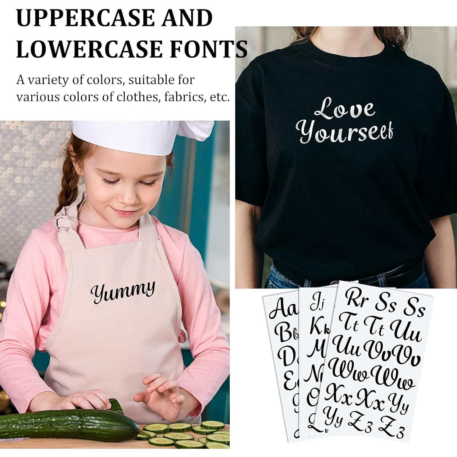 18 Letras de Planchar Outus en PU Negro y Blanco 27x19 cm