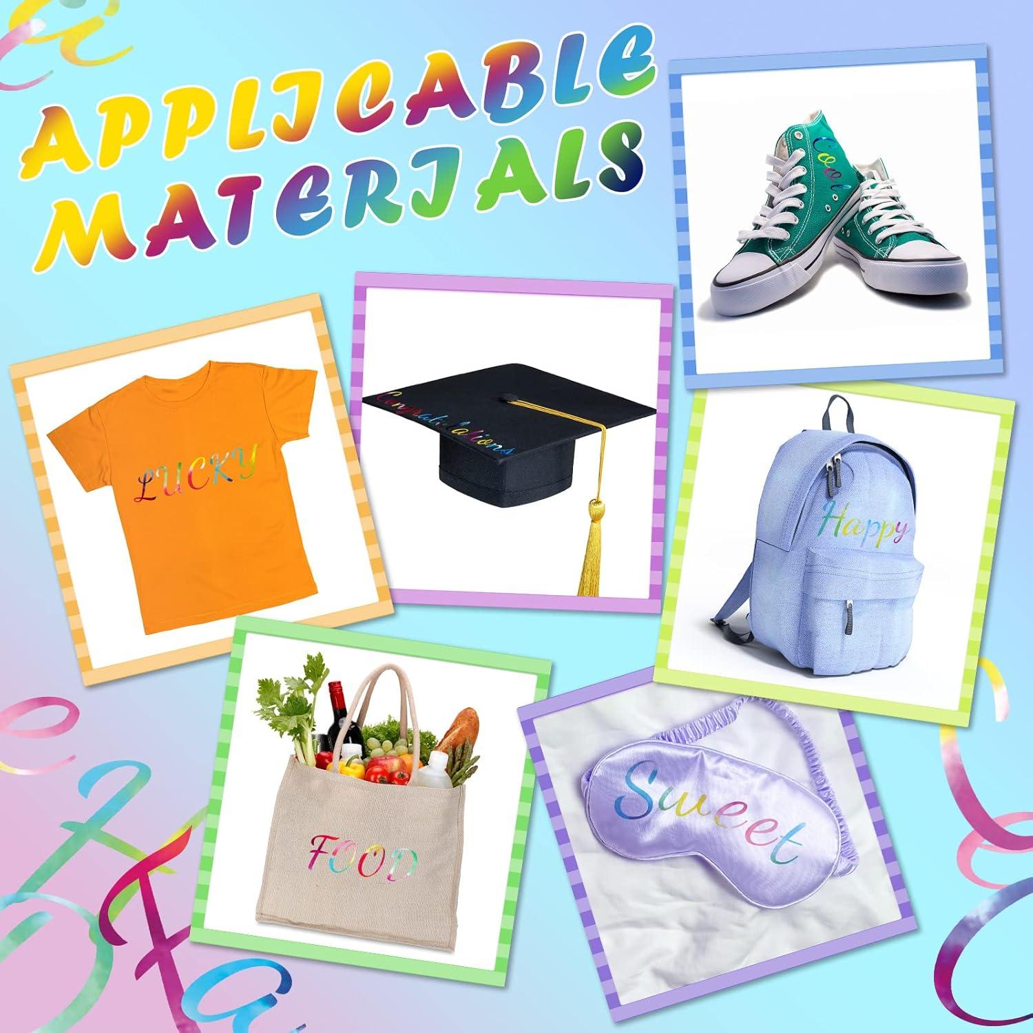 Letras de Planchar Flock Teling 18 Hojas 624 Piezas