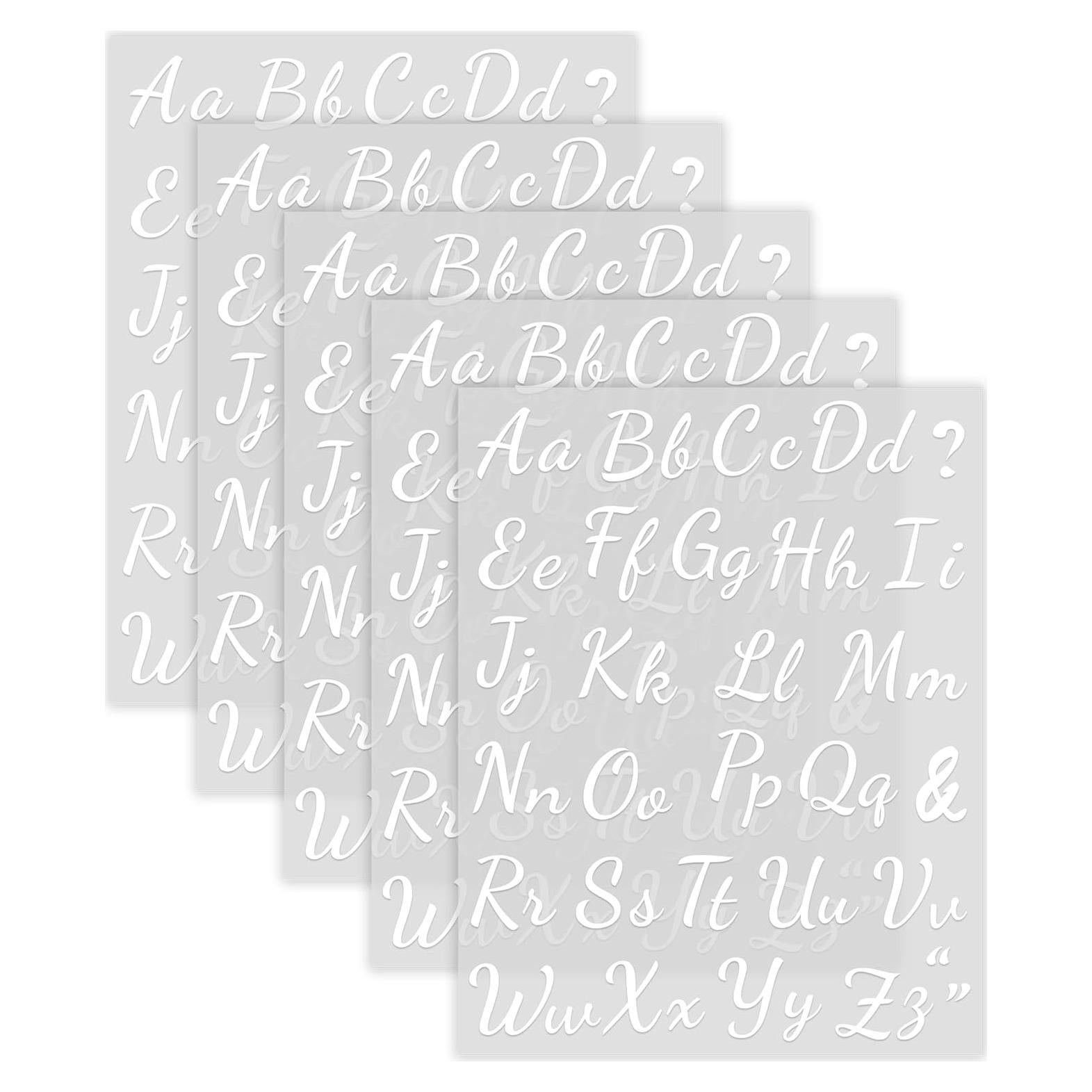 5 Hojas Letras de Planchar LUHIMO 280 Piezas Vinilo Blanco
