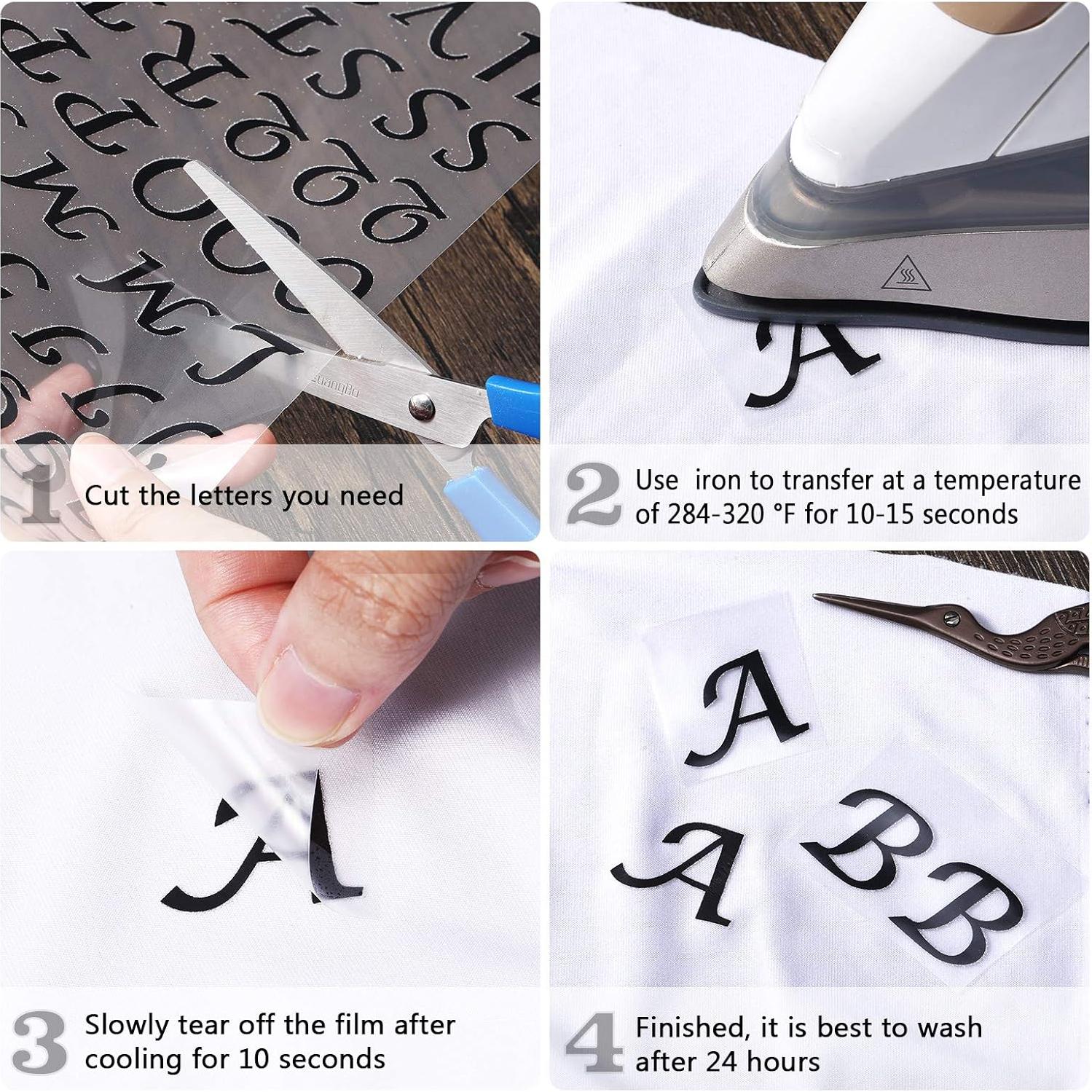 1880 Piezas Letras y Números Termoadhesivos Tenare 27x18cm