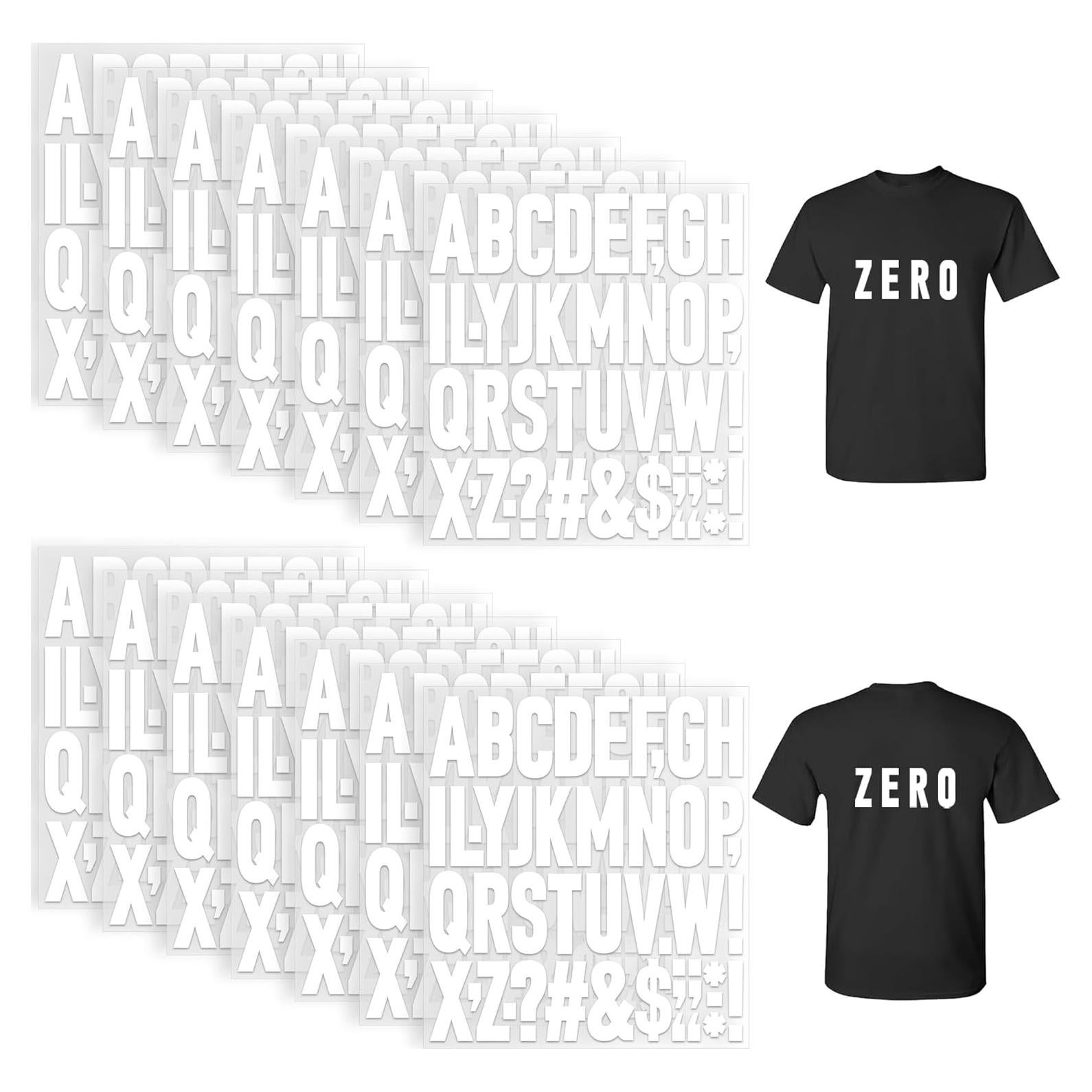 15 Hojas Letras de Vinilo para Planchar Huimdery 2 Pulgadas