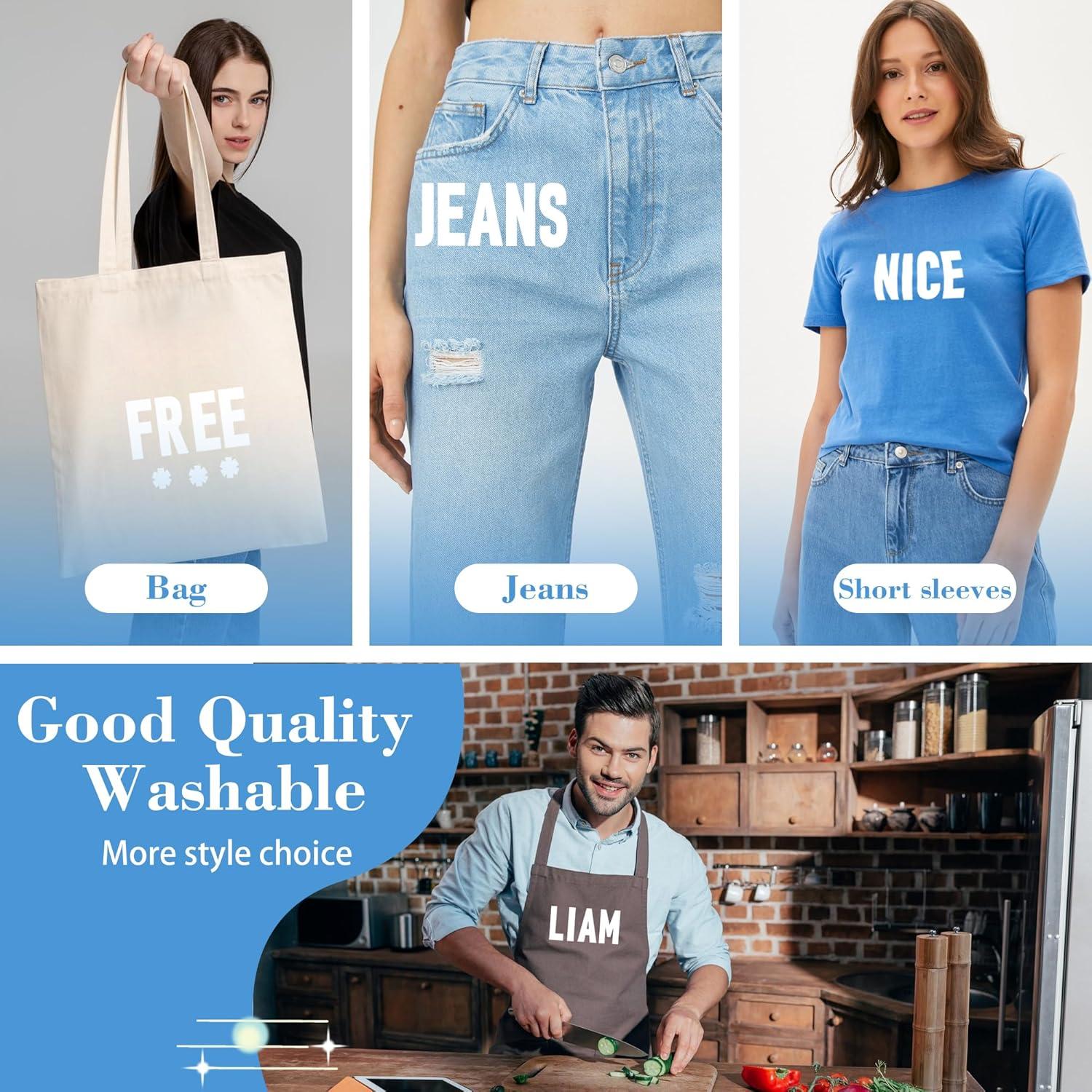 15 Hojas Letras de Vinilo para Planchar Huimdery 2 Pulgadas