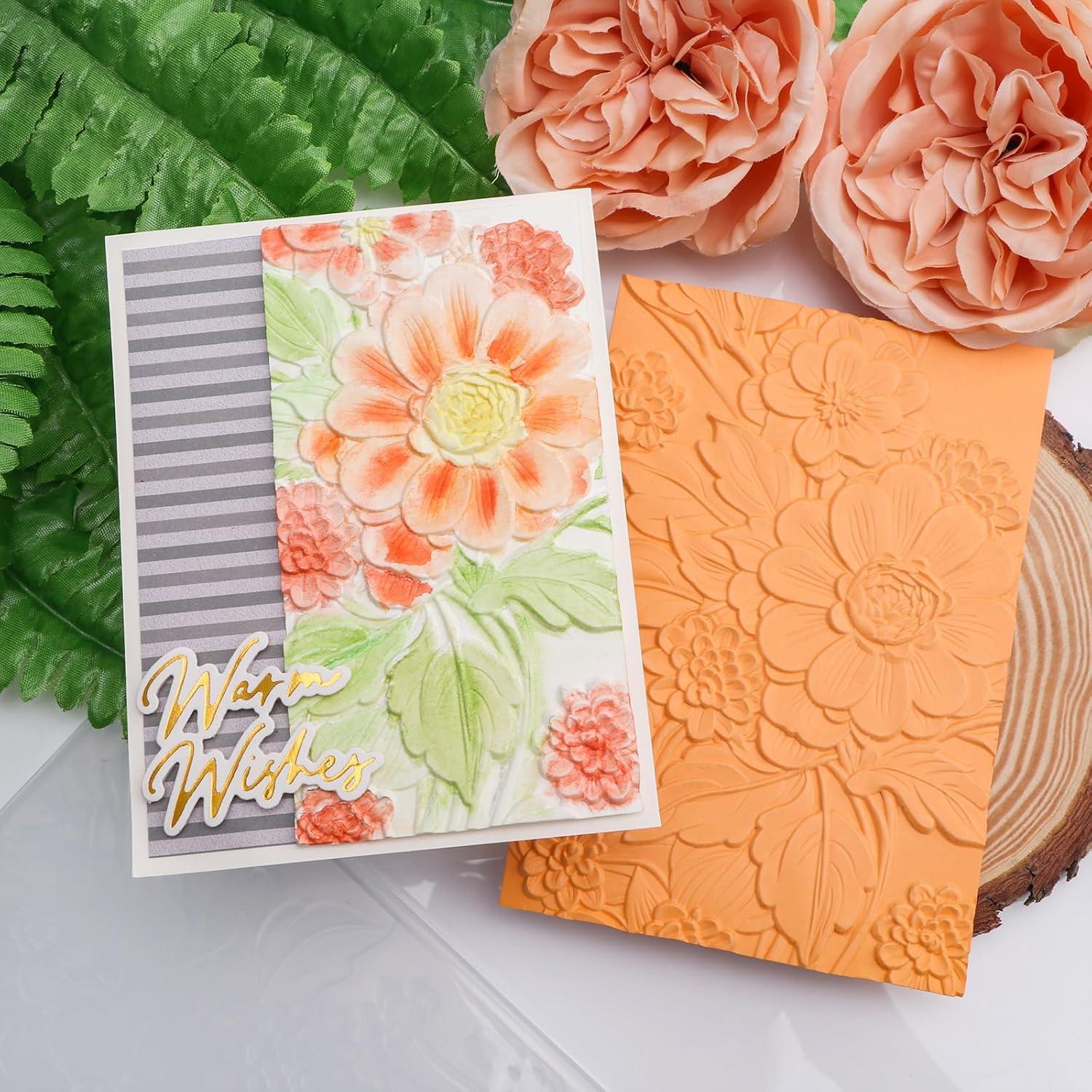 Carpeta de Relieve 3D CYFUN para Tarjetas Texturizadas Flor 16x11.5cm