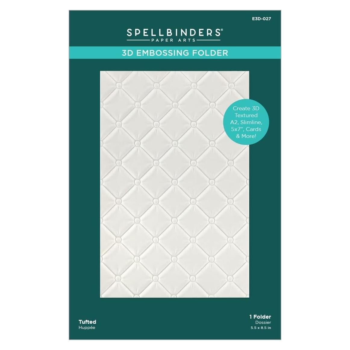 Carpeta de Embossing 3D Spellbinders Tufted 12.7x21.6 cm
