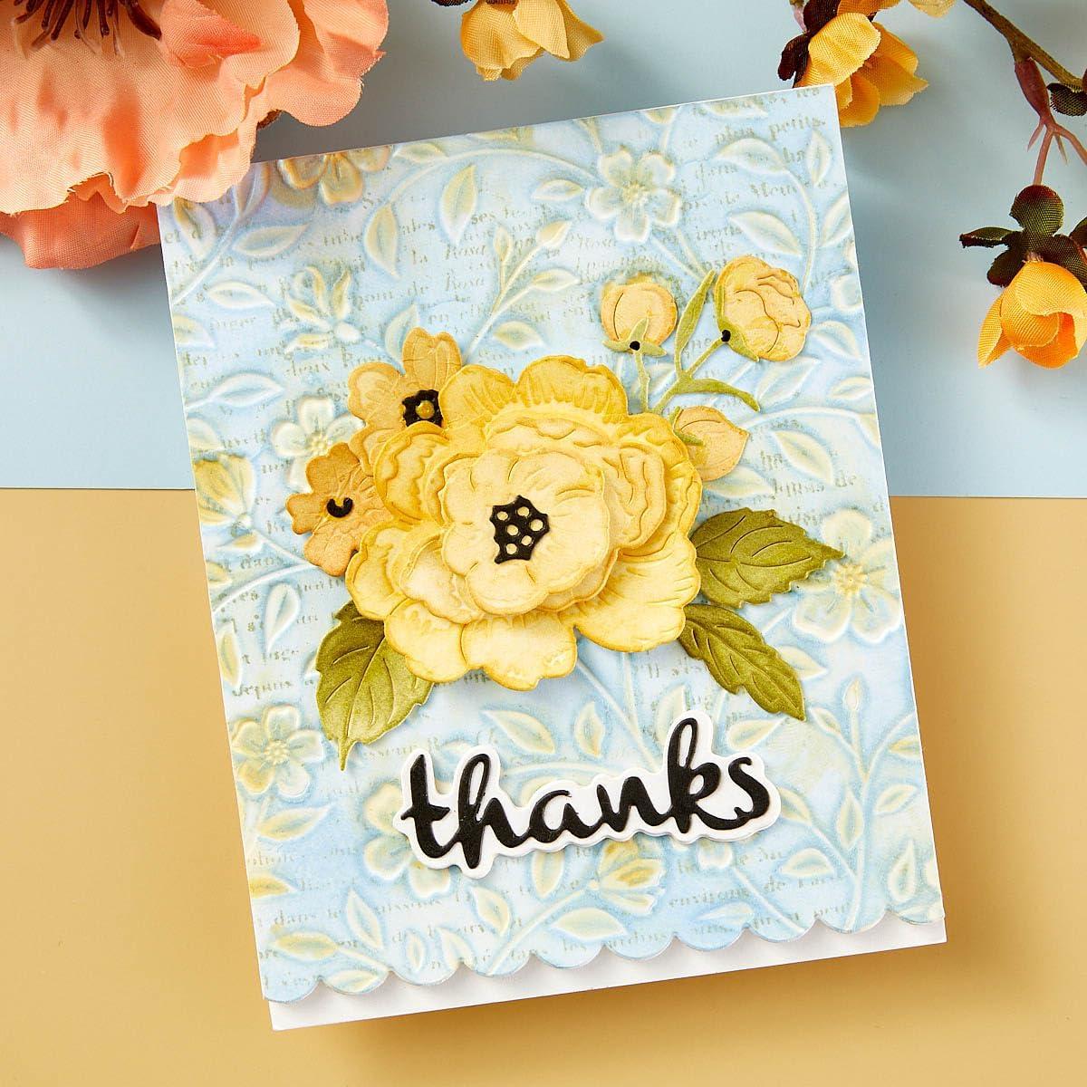 Carpeta de Embossing 3D Spellbinders Flores y Follaje 14x21.6cm