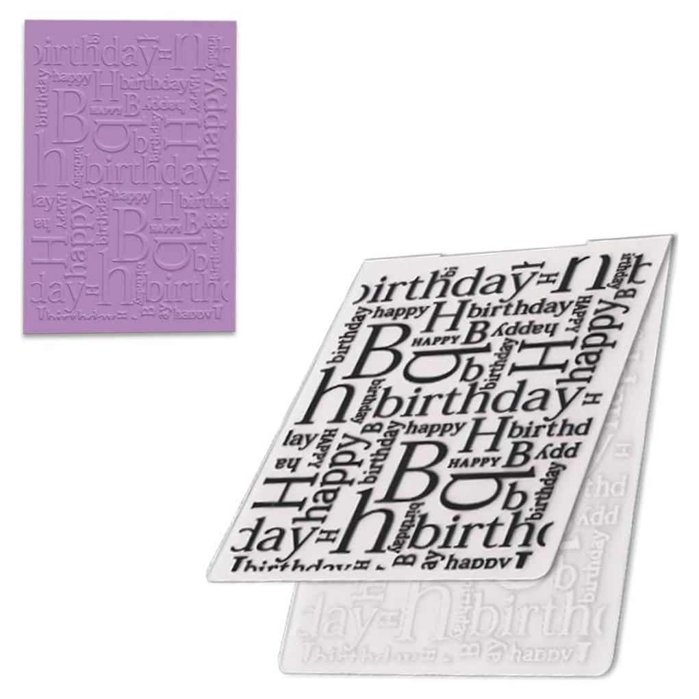 Carpeta de Embossing 3D Hying Feliz Cumpleaños 14.5x10.5cm
