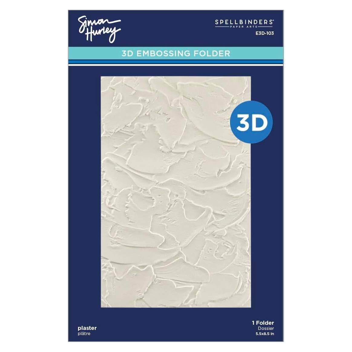 Carpeta de Embossing 3D Spellbinders Yeso 14 x 22 cm