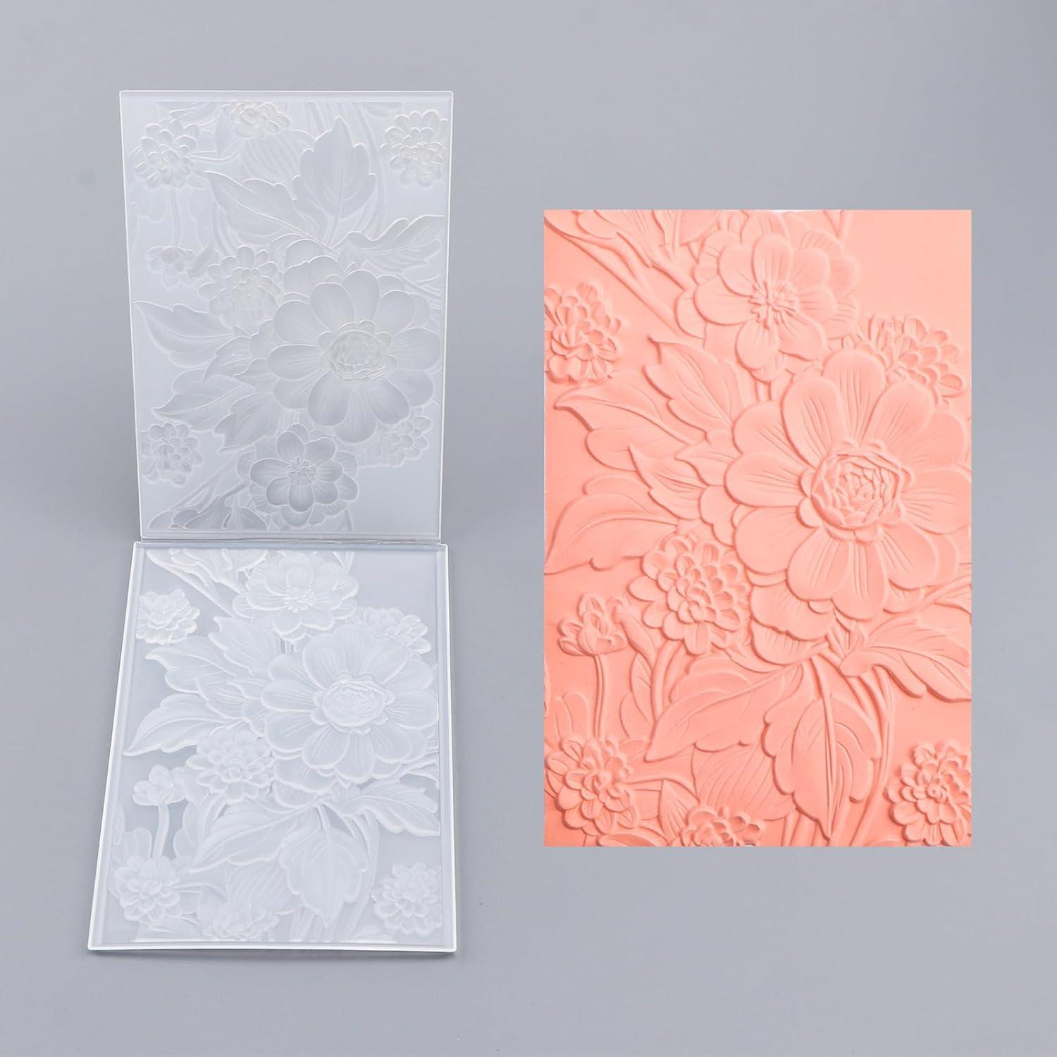 Carpeta de Relieve 3D BAOFALI para Scrapbooking Floración 16x11.5cm