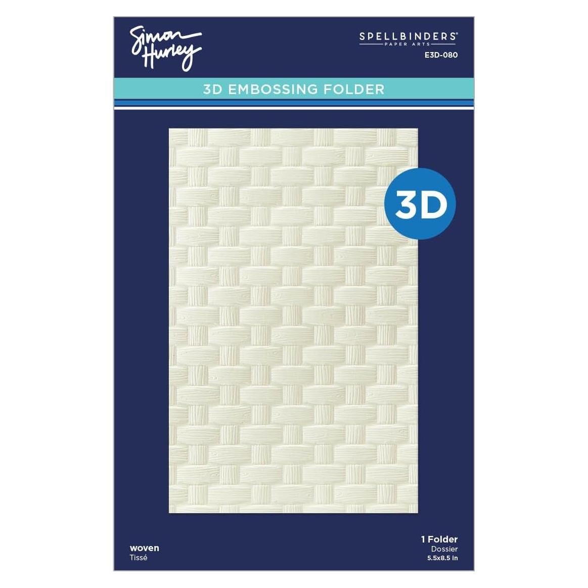 Carpeta de Embossing 3D Tejida Spellbinders 13.97 x 21.60 cm