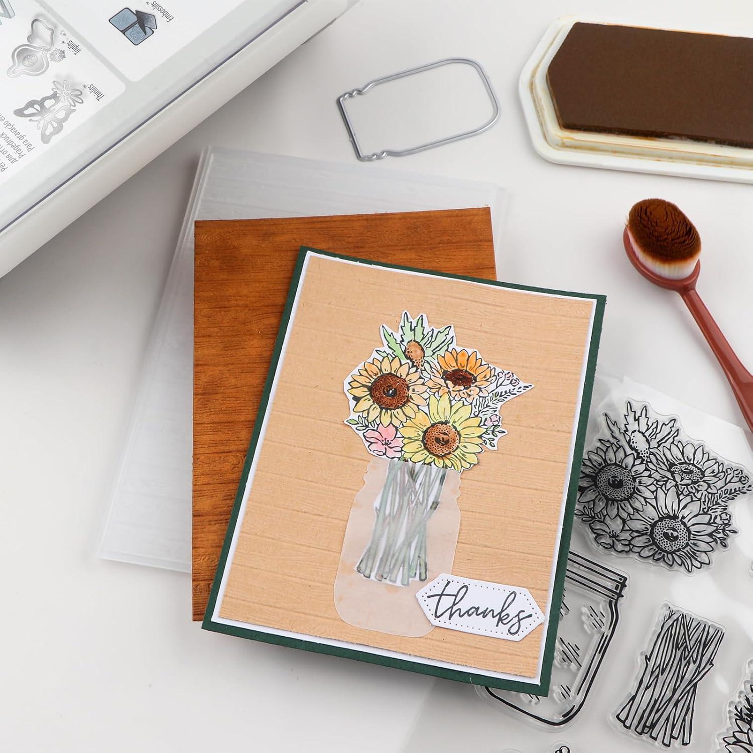 Carpeta de Relieve 3D Briartw Transparente 16.3x11.5cm para Scrapbooking