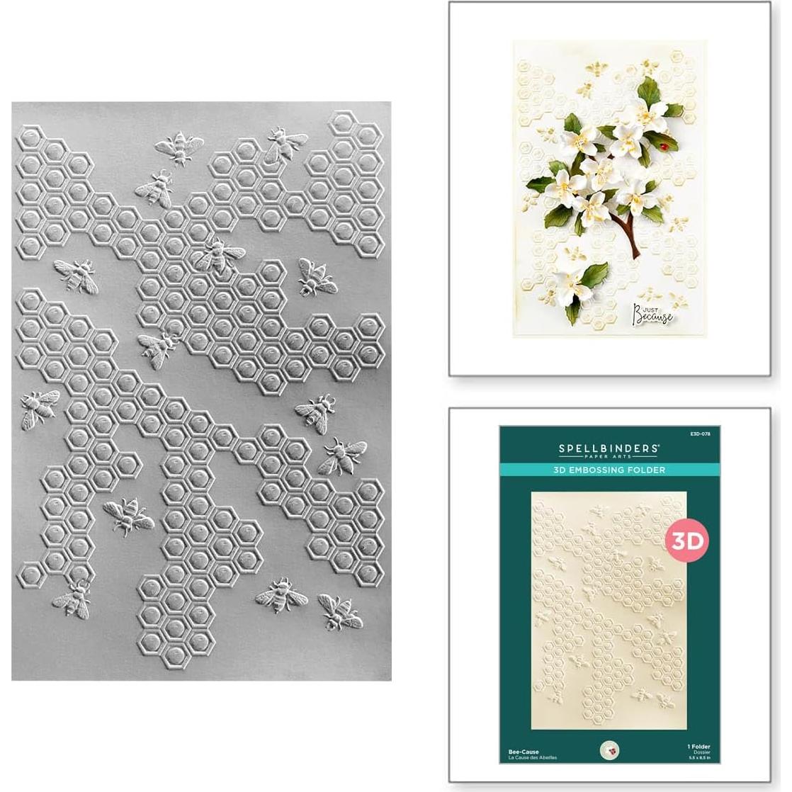 Carpeta de Embossing 3D Spellbinders Bee-Cause 14x22 cm