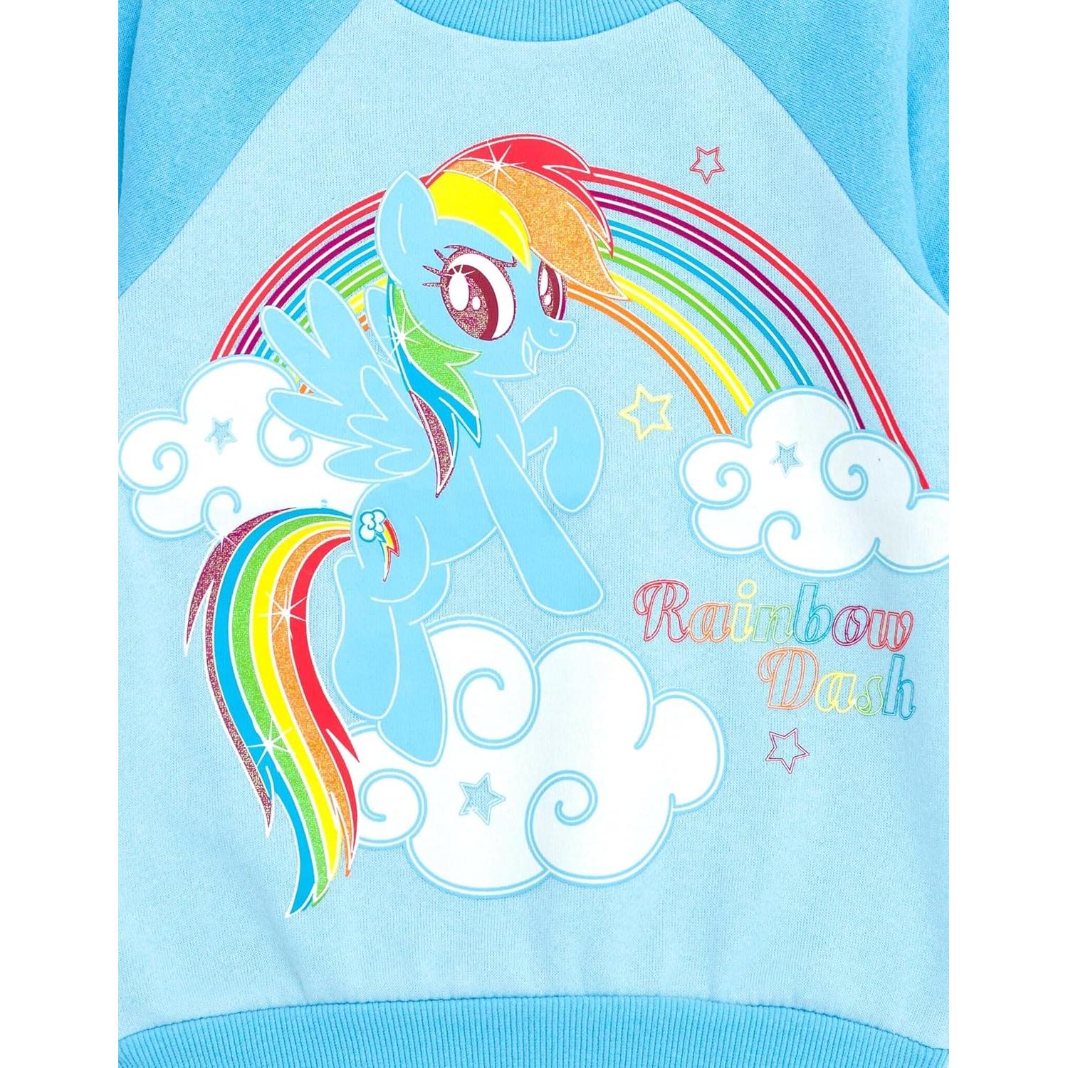 Sudadera de Forro Polar Niñas Rainbow Dash + Sombrero Beanie