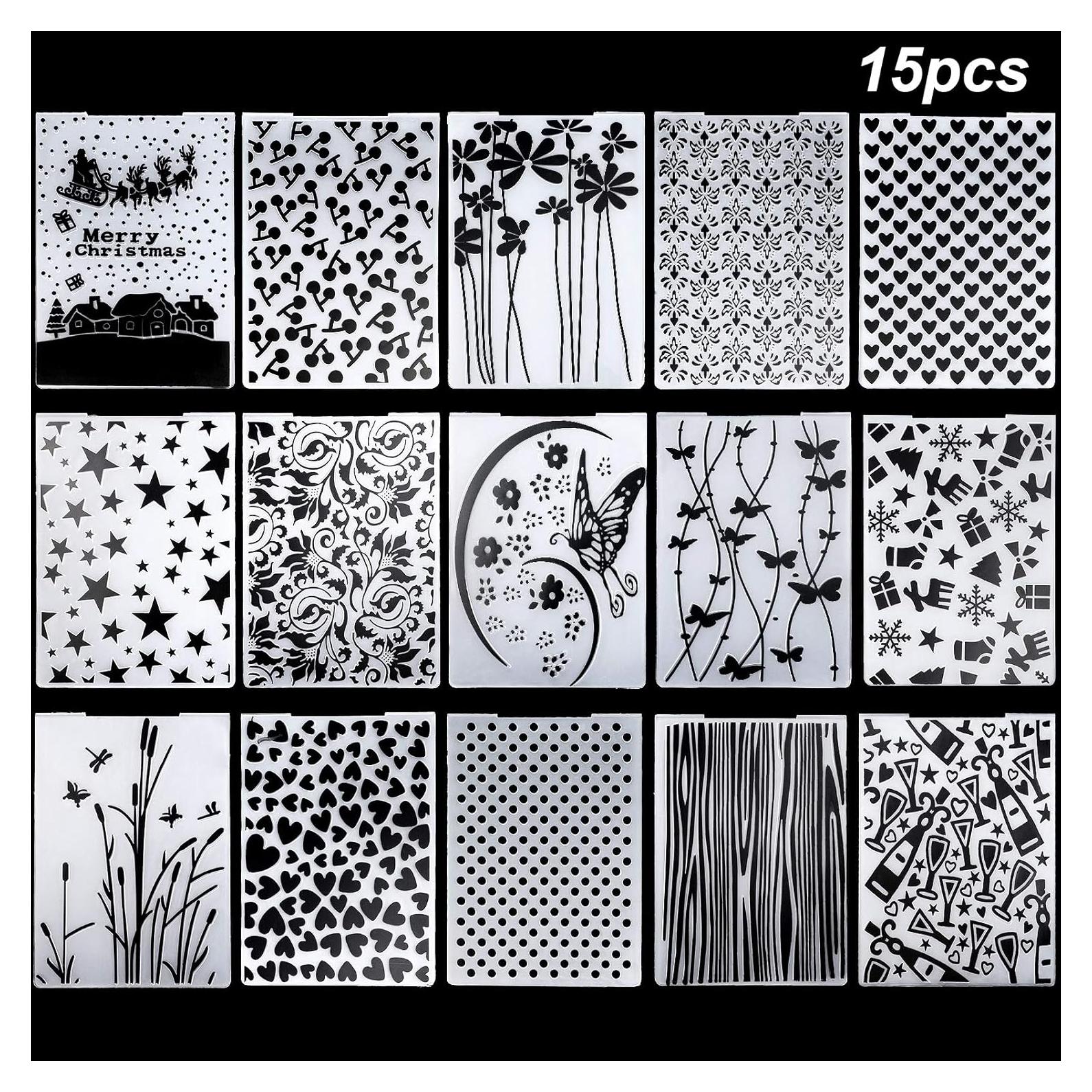 15 Carpetas de Relieve Plástico Outus 14.6x10.7 cm Manualidades