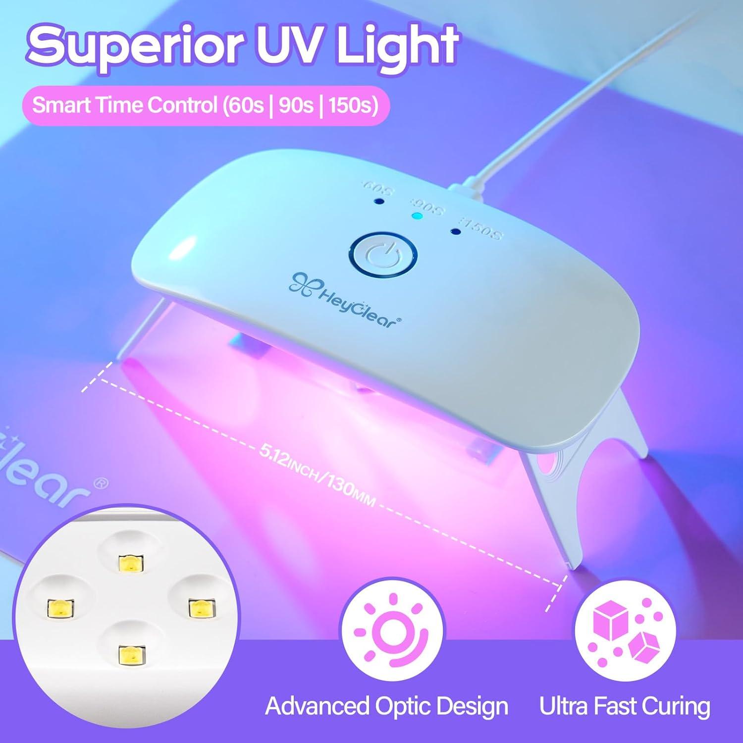 Kit de Resina UV HeyClear 300g para Joyería - Bajo Olor y Rápido Curado