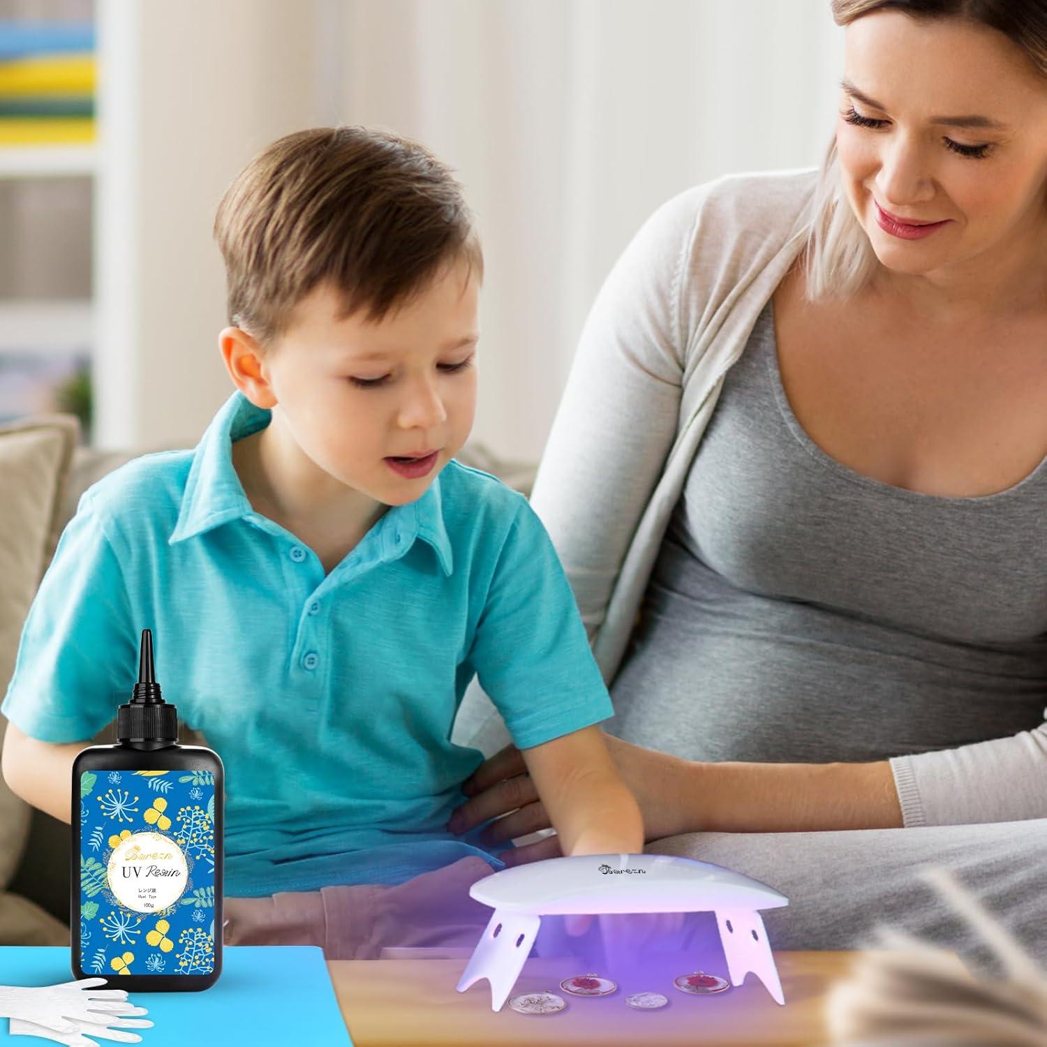 Kit de Resina UV Bsrezn 200g con Luz y Accesorios