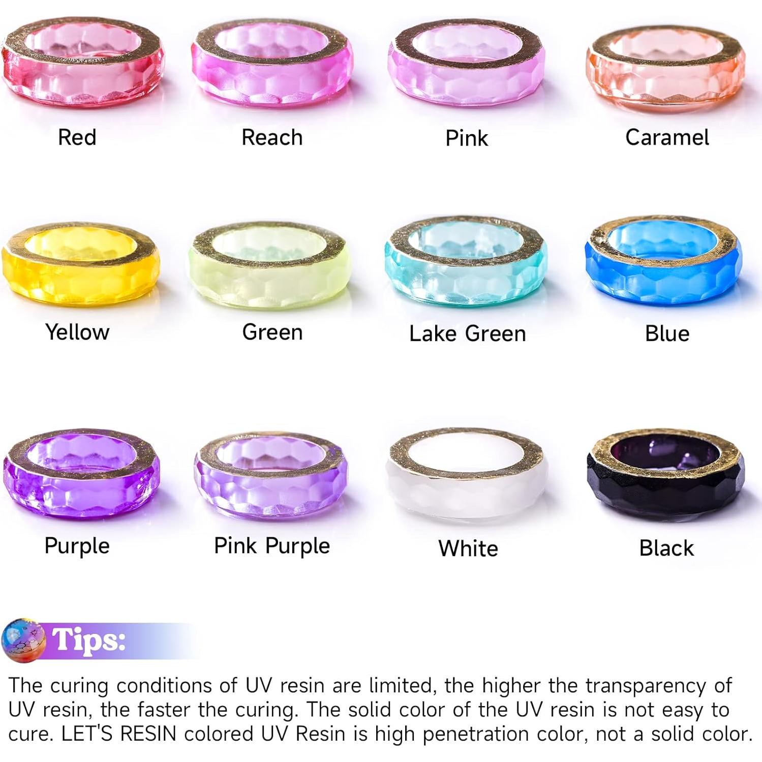 Kit de Resina UV LET'S RESIN 12 Colores 240ml Inodoro