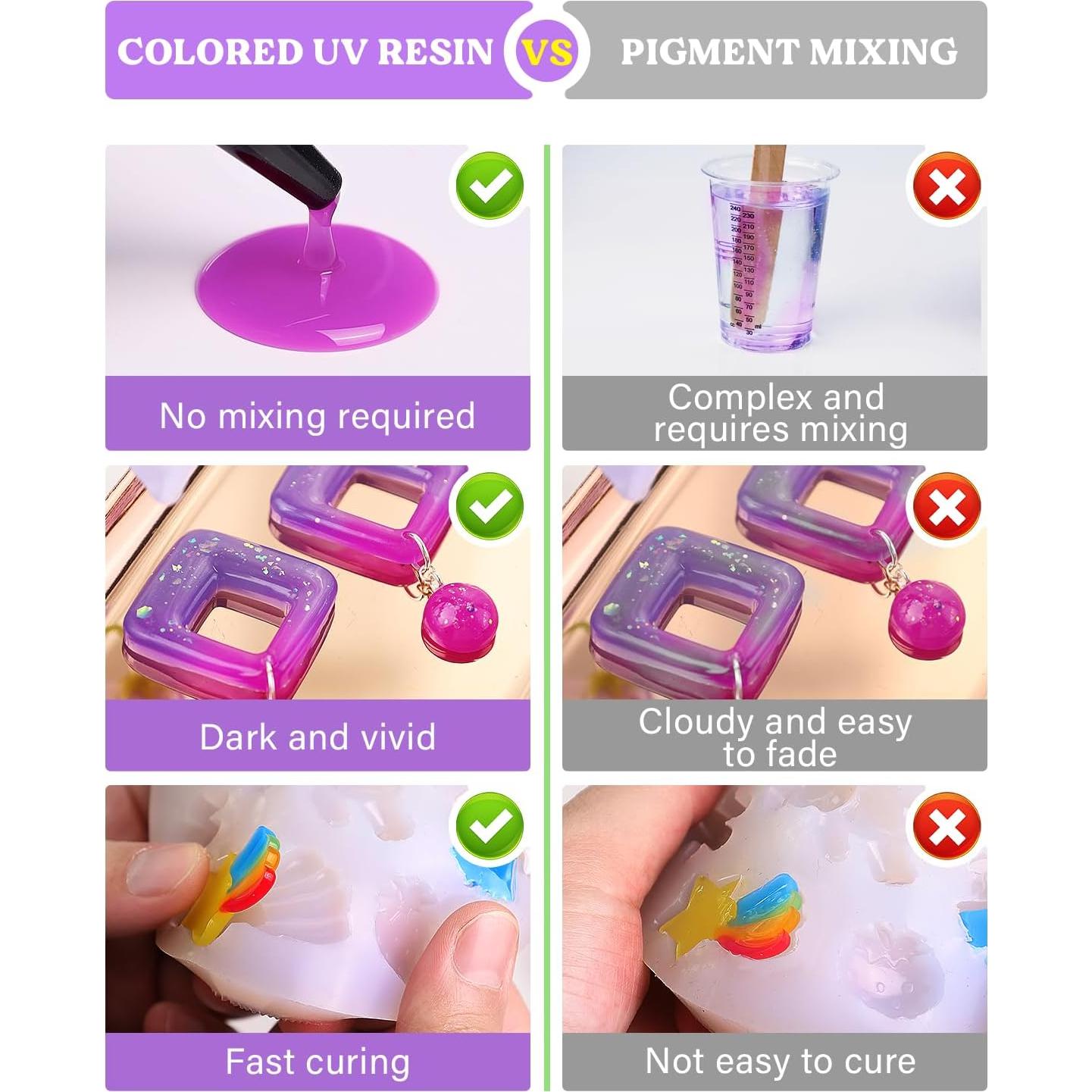 Resina UV Let's Resin 18 Colores 20g para Joyería y Artesanías