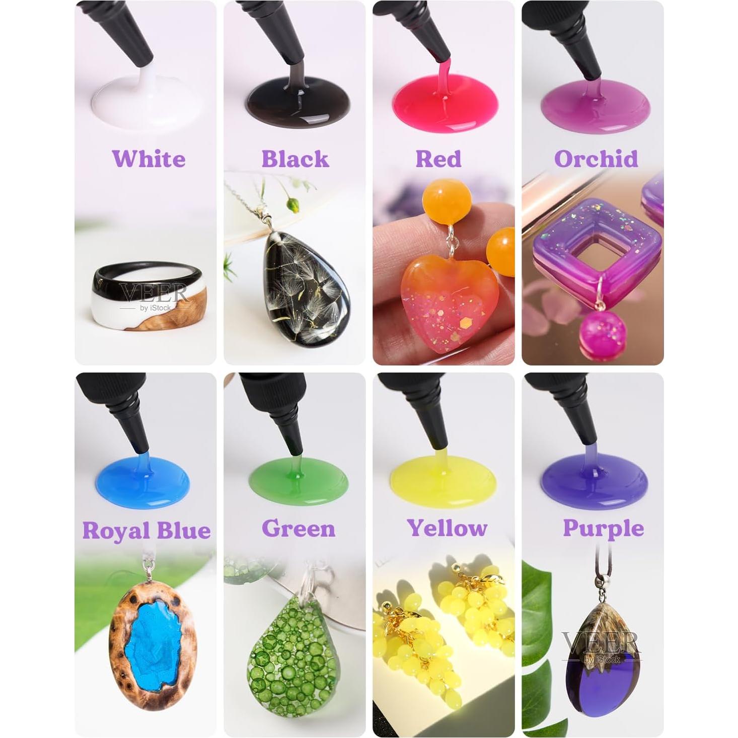 Resina UV Let's Resin 18 Colores 20g para Joyería y Artesanías