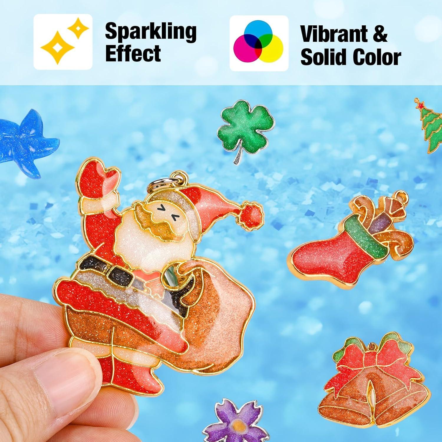 Kit de Resina UV Colorida JDiction 240ml, 8 Colores Brillantes