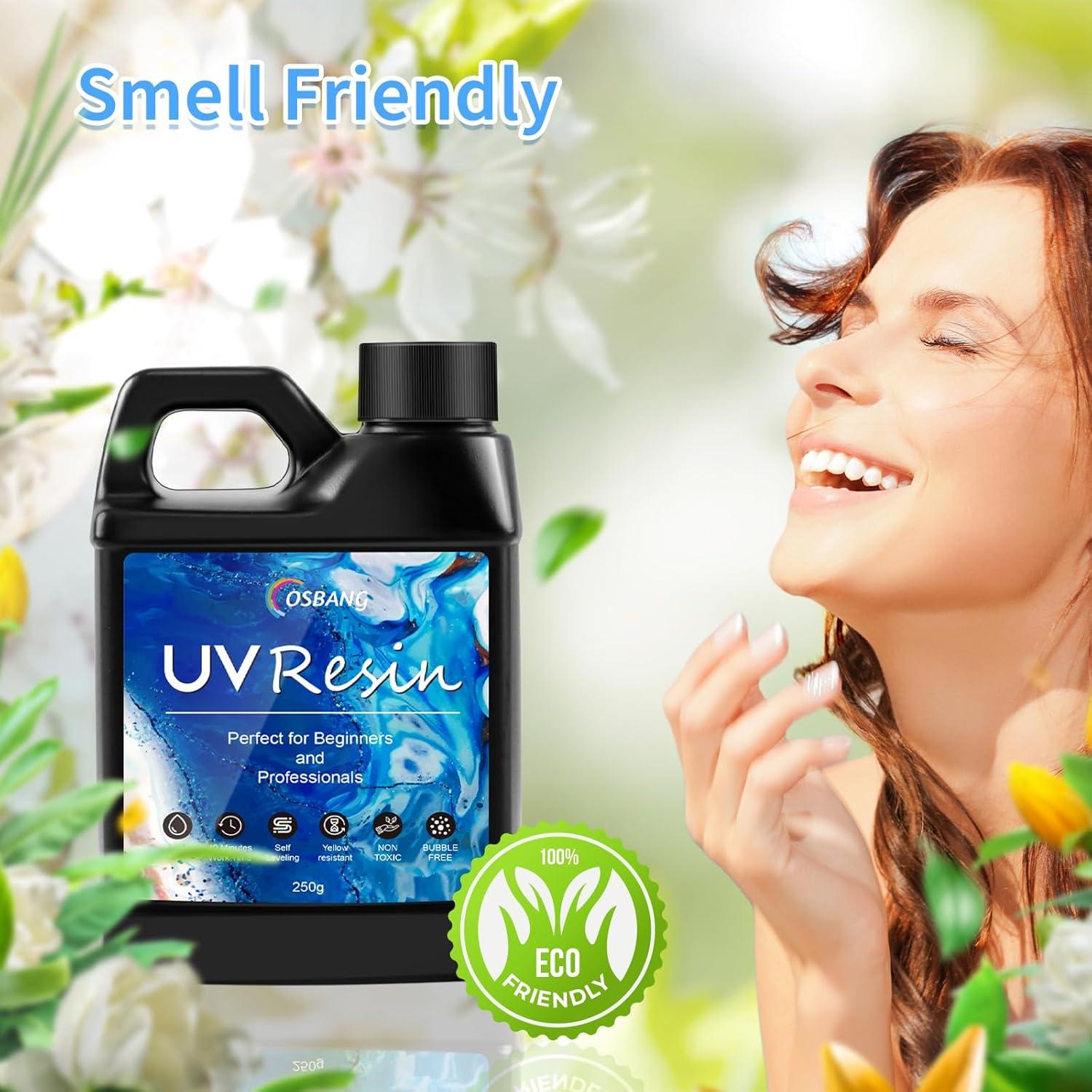 Kit de Resina UV OSBANG 250g con Luz para Manualidades DIY