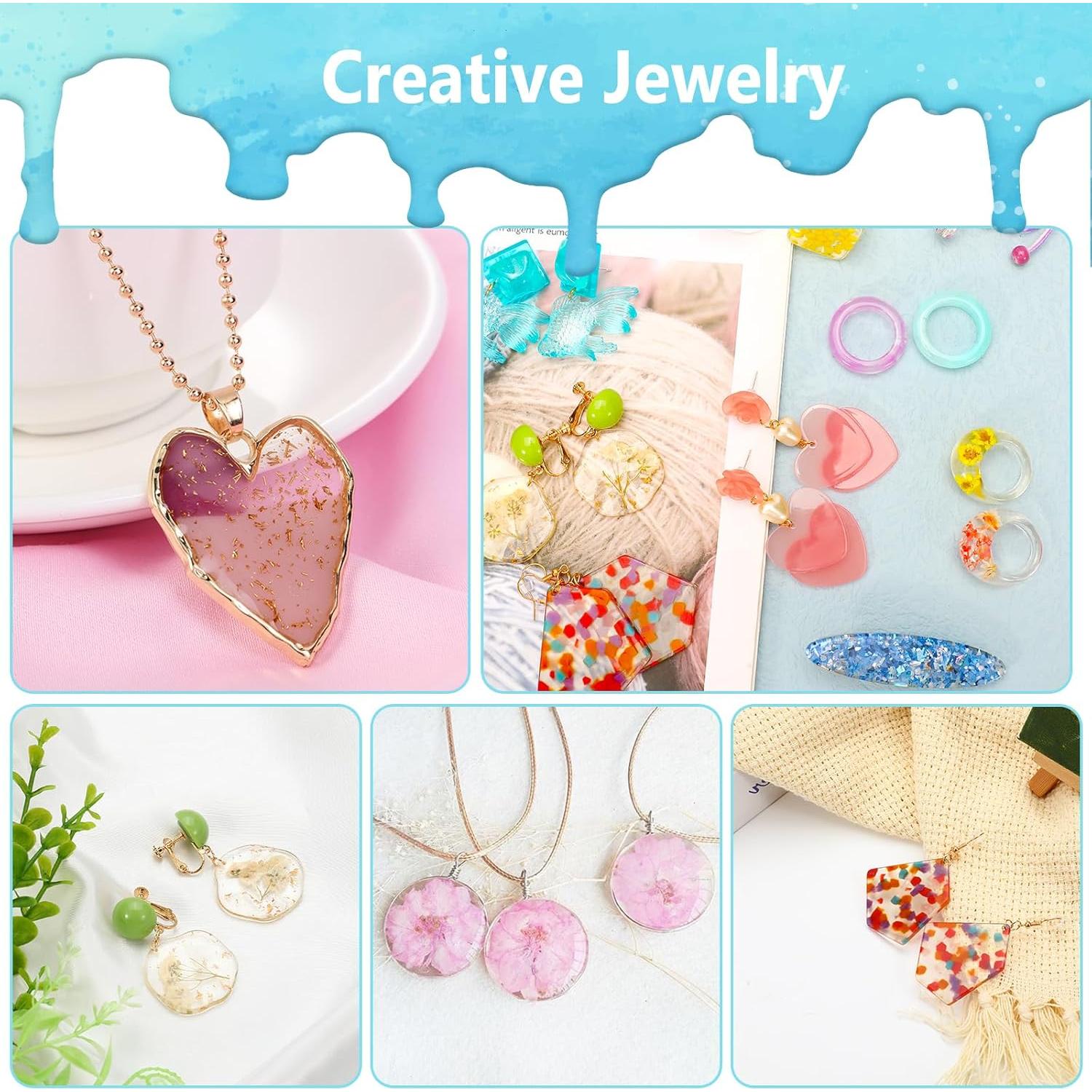 Kit de Joyería con Resina UV KISREL - 400g, Moldes y Luz