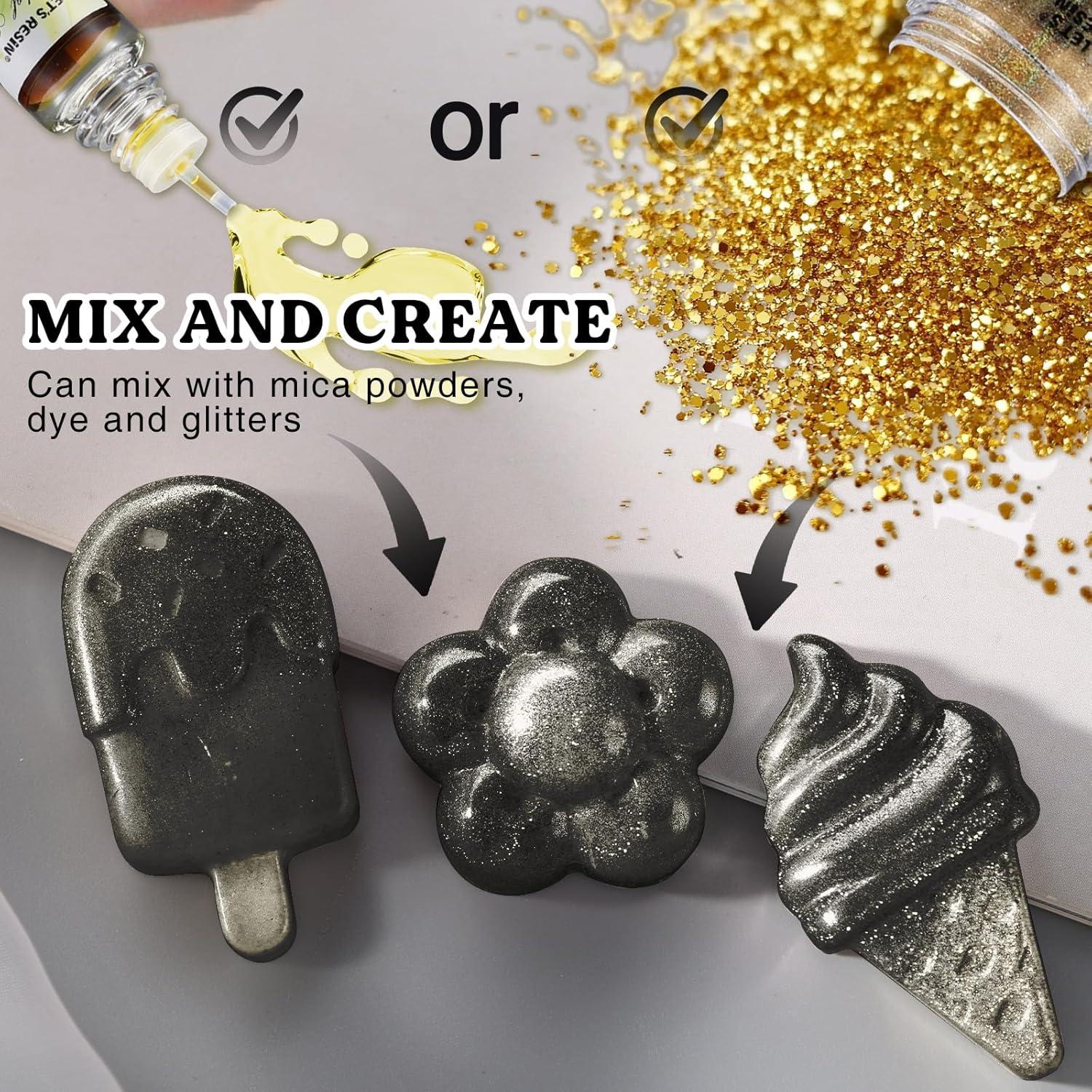 Resina UV Colorida LET'S RESIN 300g para Manualidades y Joyería