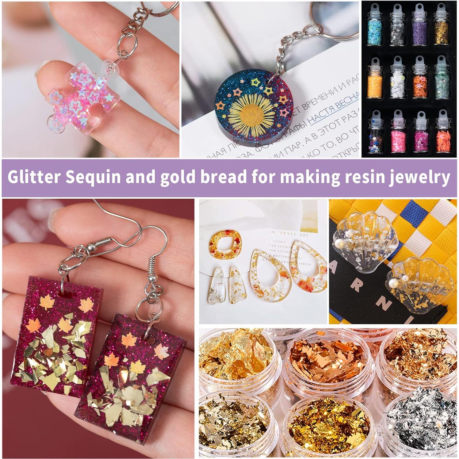 Kit de Resina UV VidaRosa con Luz - 56 Piezas para Joyería DIY