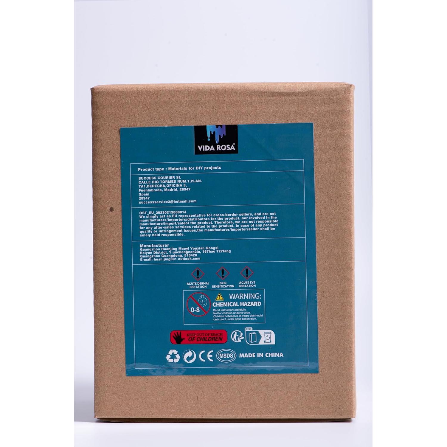 Kit de Resina UV VidaRosa con Luz - 56 Piezas para Joyería DIY