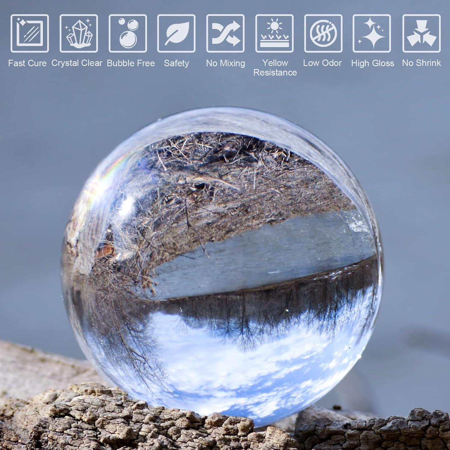 Resina UV LET'S RESIN 500g Cristalina Bajo Olor para Manualidades