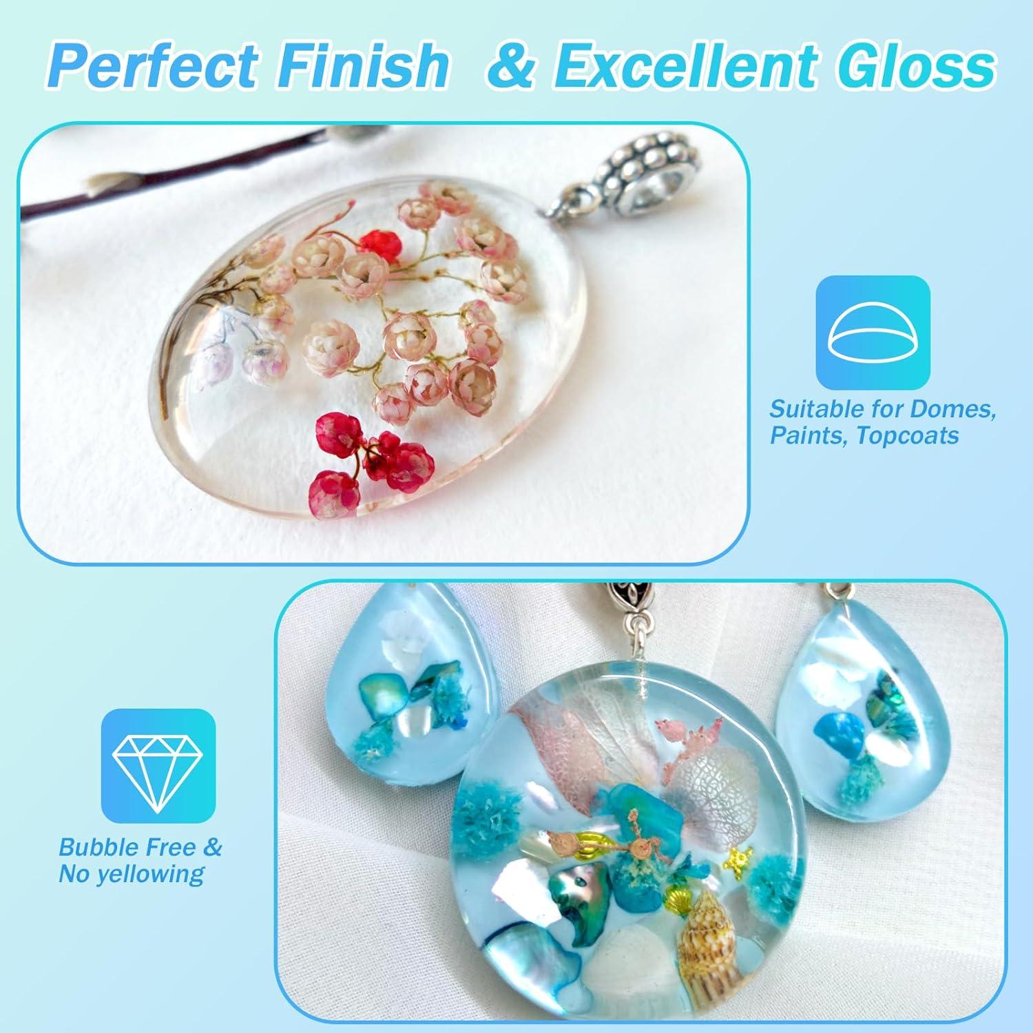 KISREL Resina UV 500g Kit Duro Cristal Claro para Joyería