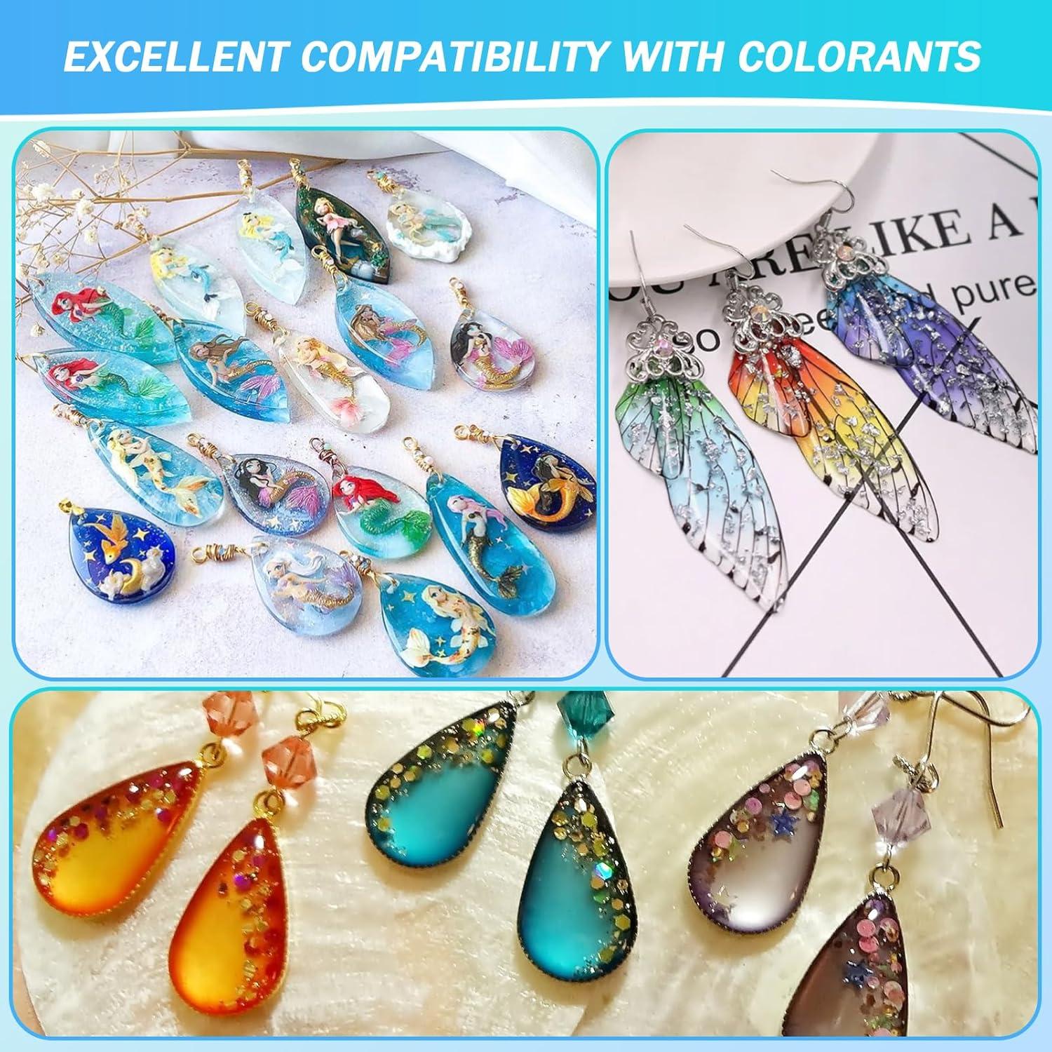 KISREL Resina UV 500g Kit Duro Cristal Claro para Joyería