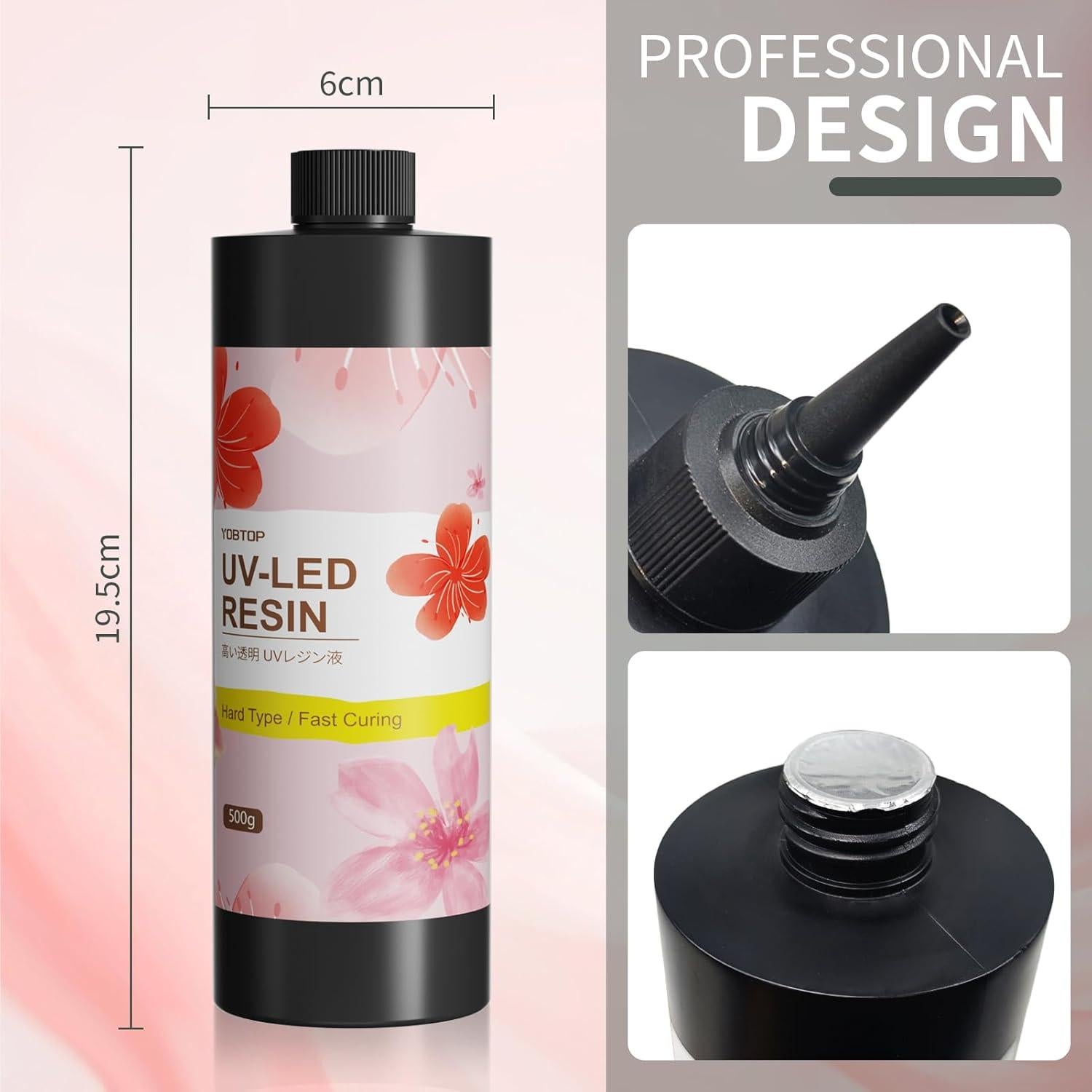 Kit de Resina UV 1000g YOBTOP - Dureza 85D para Manualidades