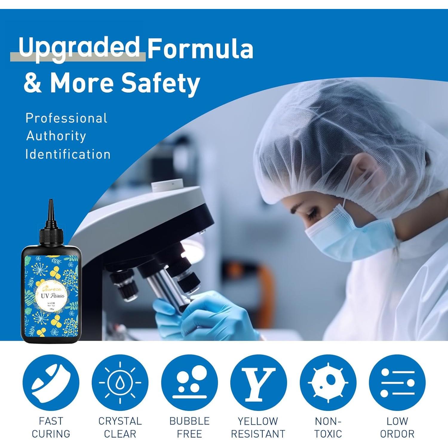 Resina UV Dura Bsrezn 400g Cristal Claro para Manualidades