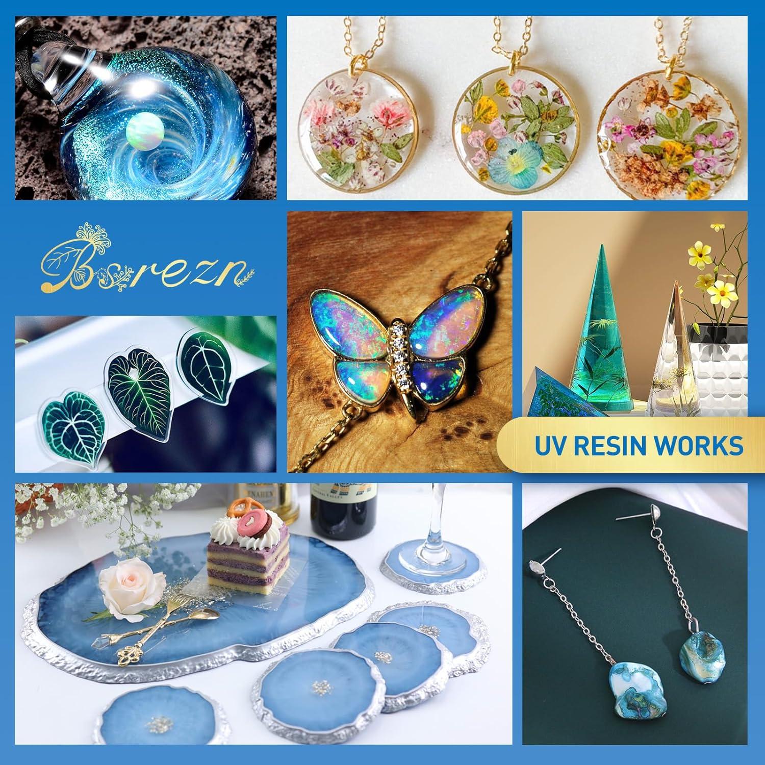 Resina UV Dura Bsrezn 400g Cristal Claro para Manualidades