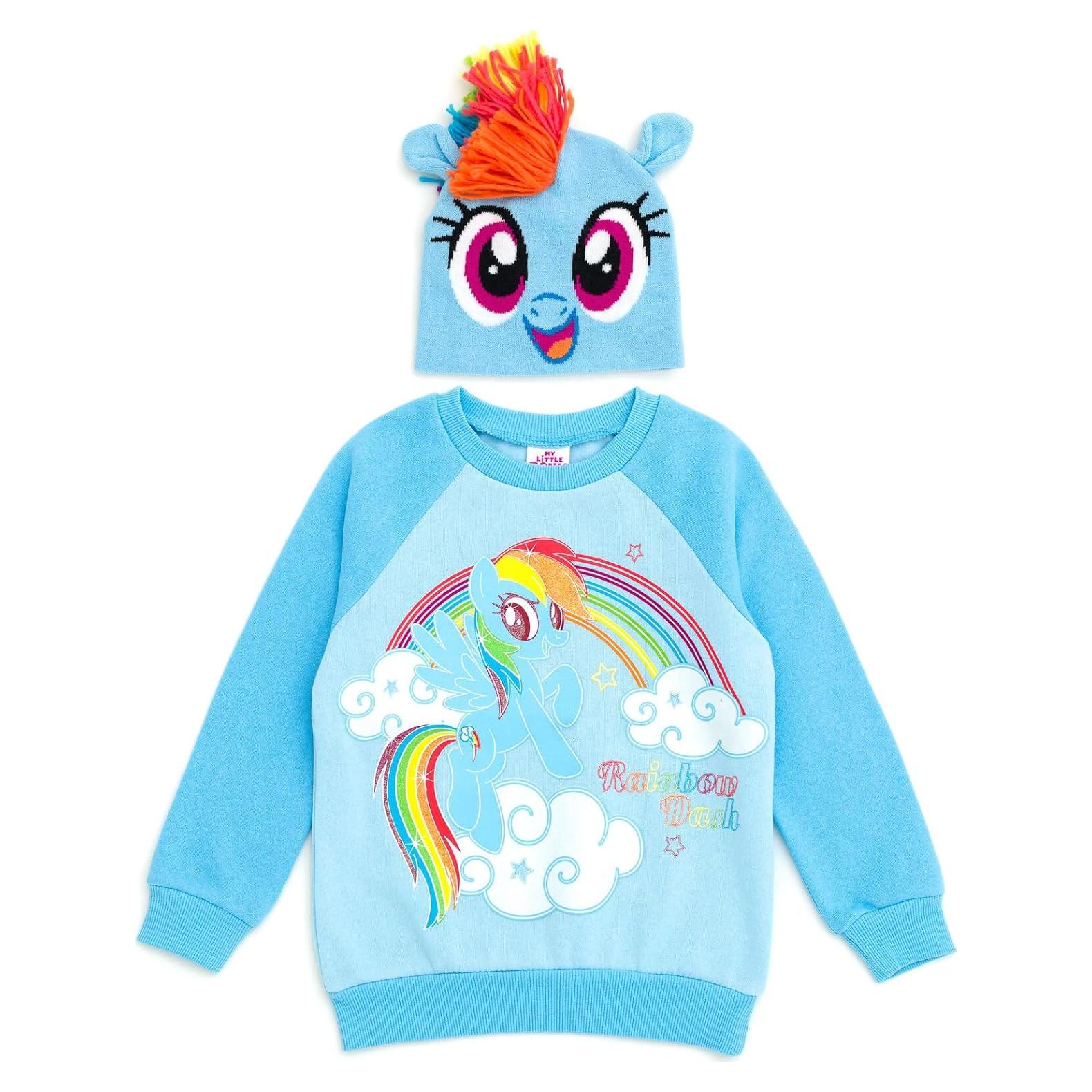 Sudadera My Little Pony Rainbow Dash con gorro 3D para niñas