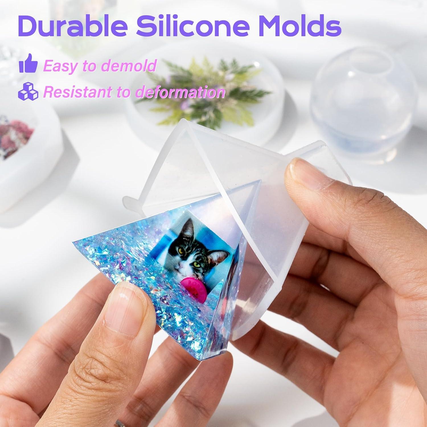 Kit de Resina Epóxica HeyClear 18 oz con Moldes y Accesorios