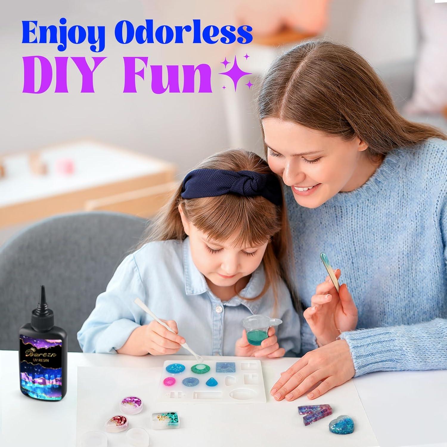 Resina UV Dura Bsrezn 300g para Joyas y Manualidades