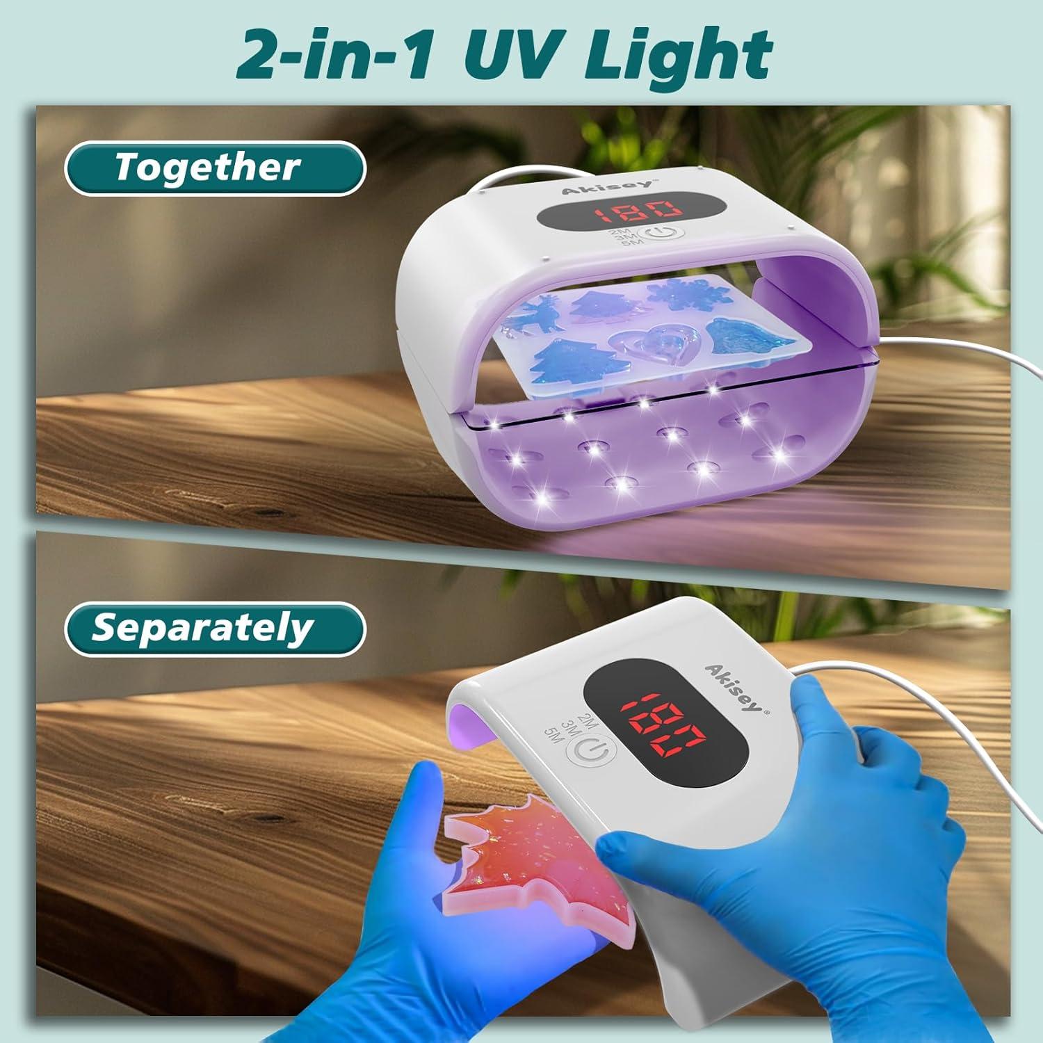 Luz UV de Curado Rápido Akisey 36W Doble Lado 20x20cm