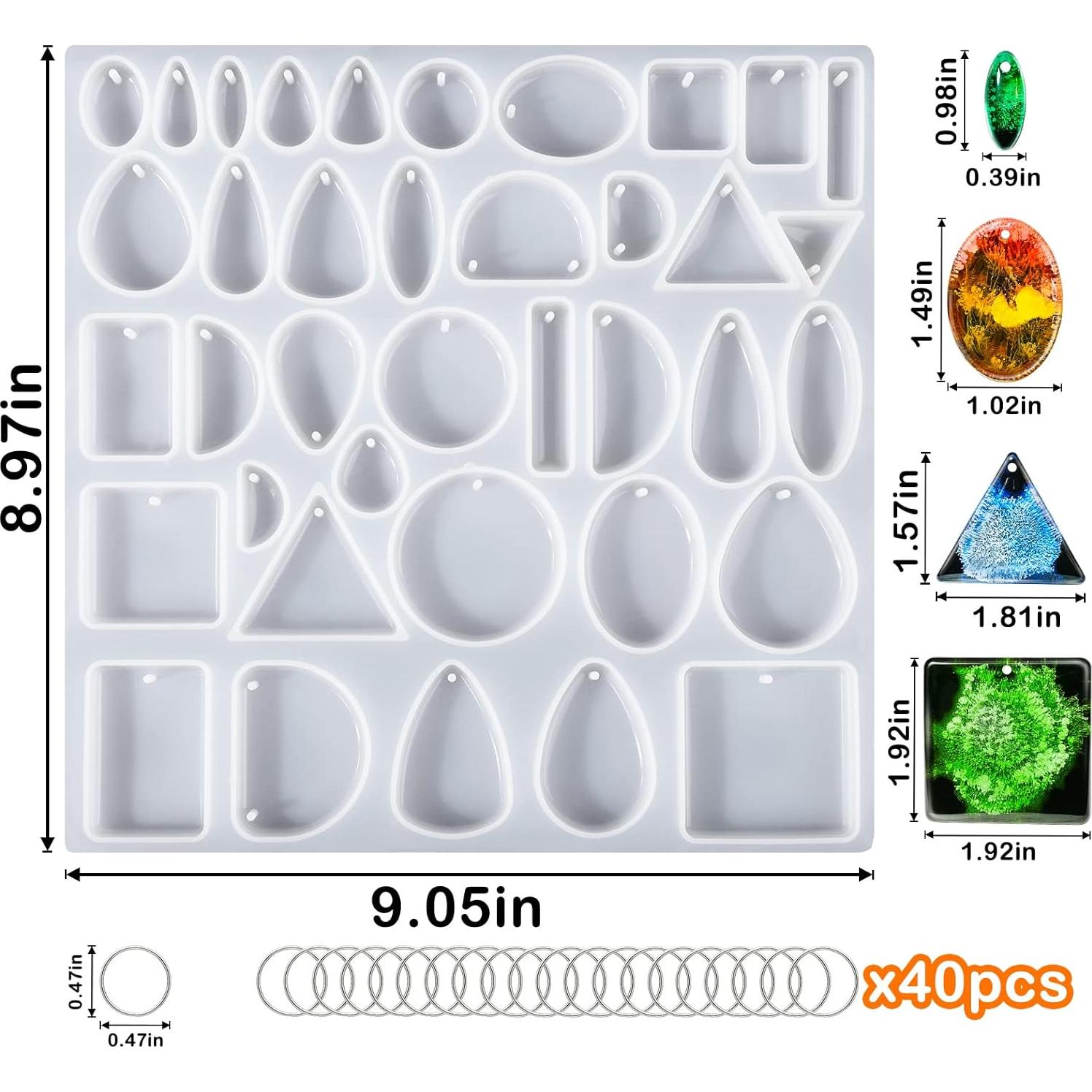 Moldes de Resina BABORUI para Joyería 38 Cavidades Silicona