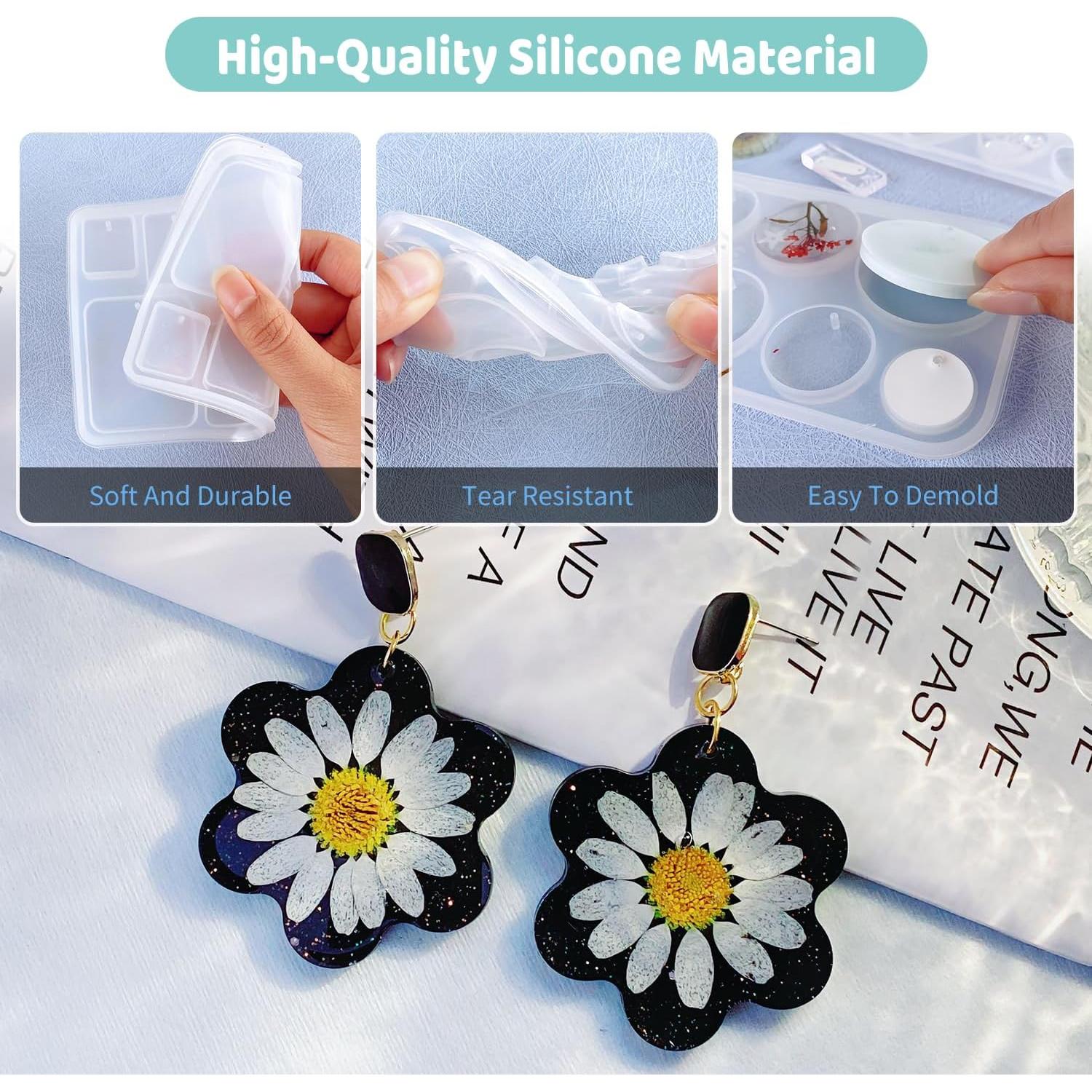 Kit de Moldes de Joyería RESIN GO 128 Pcs Silicona