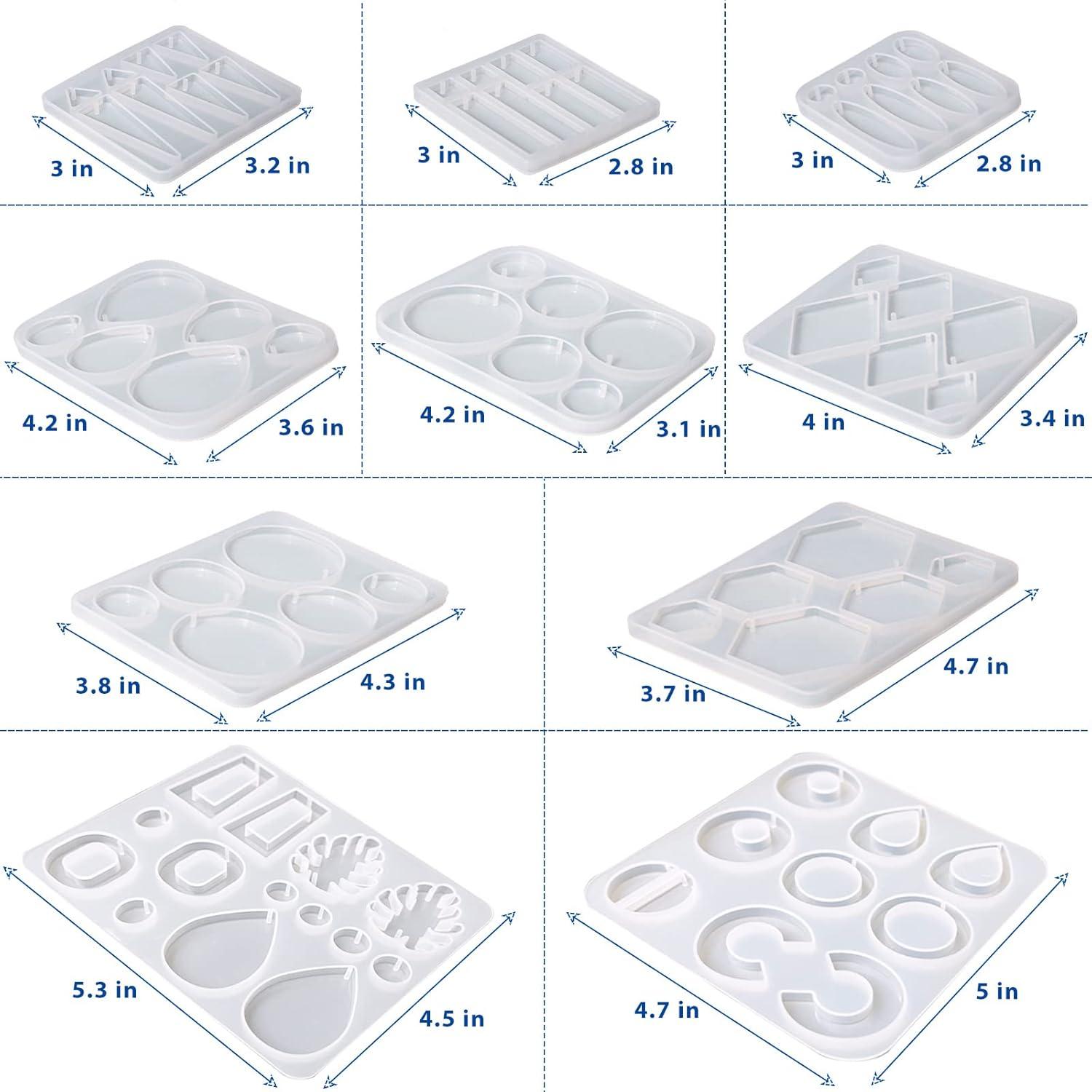 Conjunto de Moldes de Aretes de Resina Sanglow RM13 - 10 Piezas