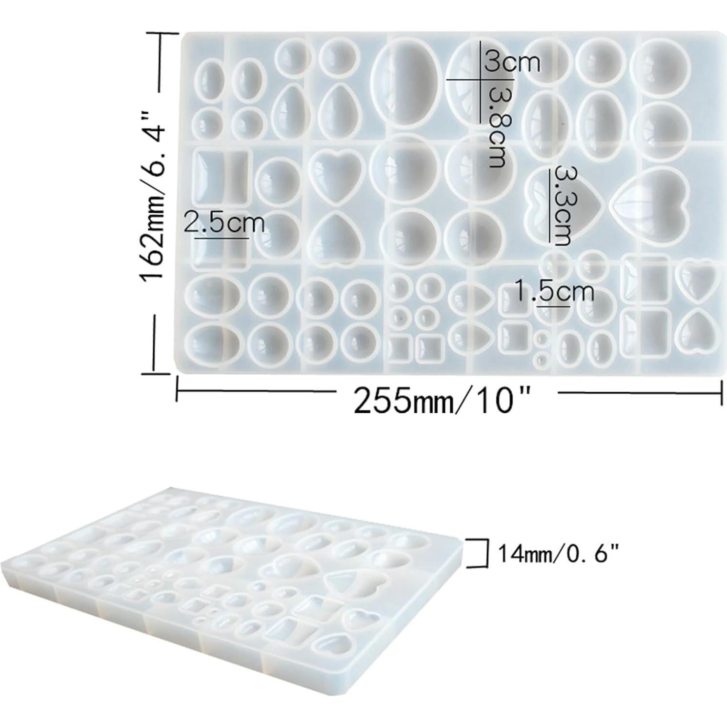 Molde de Joyas de Silicona DD-life 2 Pcs para Manualidades